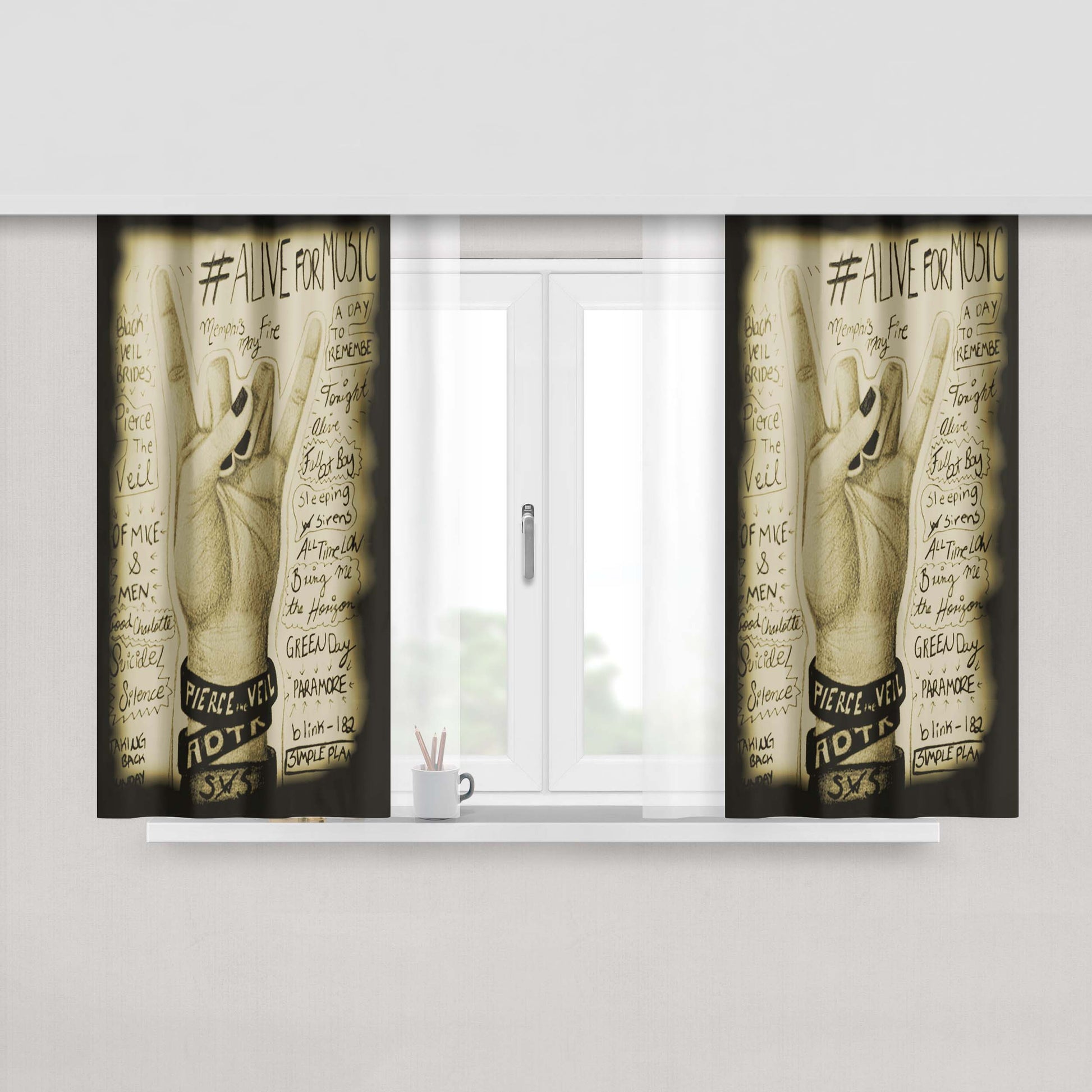 Alistair'S Rose Peach Skin Window Curtains