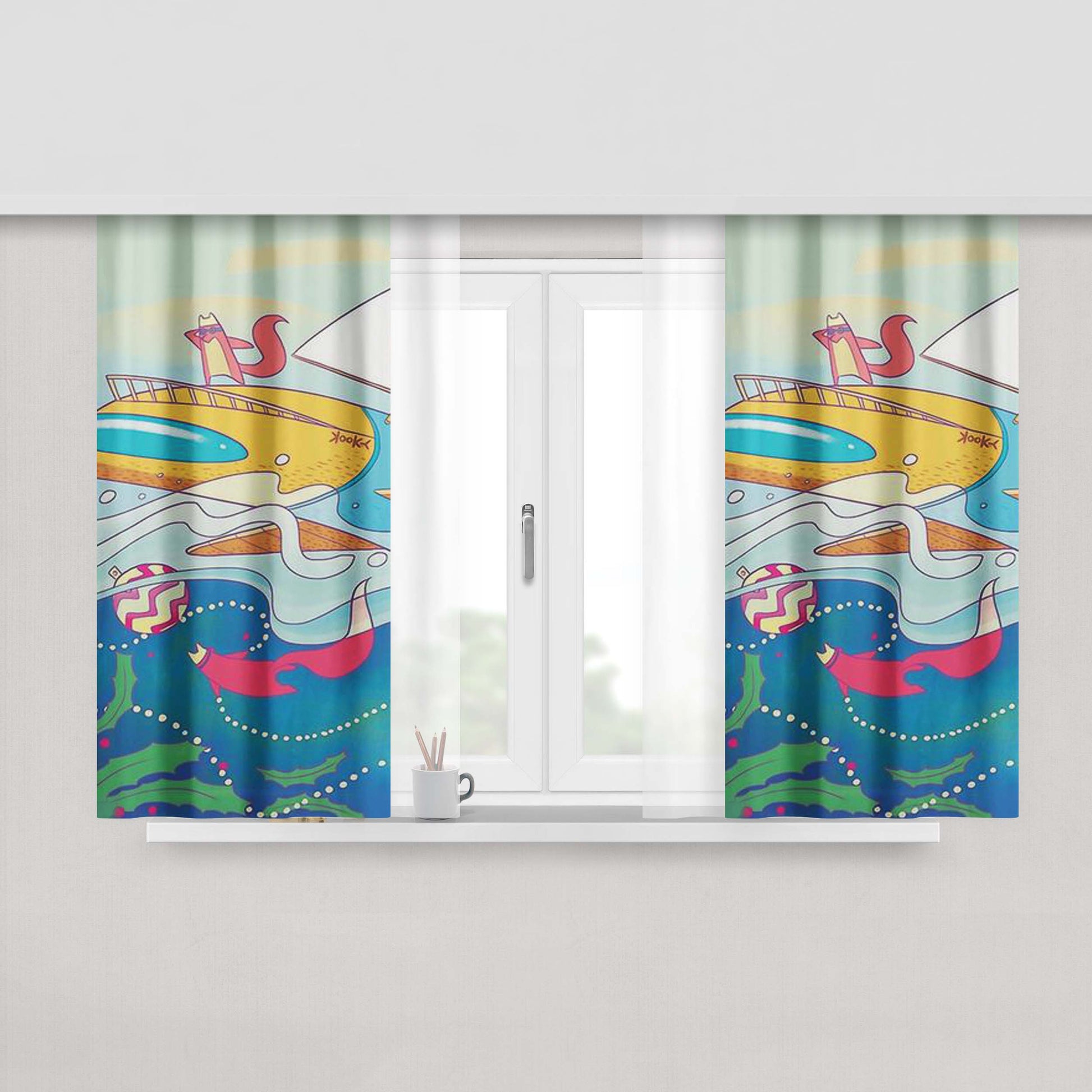All 13 Reasons Why 2 Poster Peach Skin Window Curtains