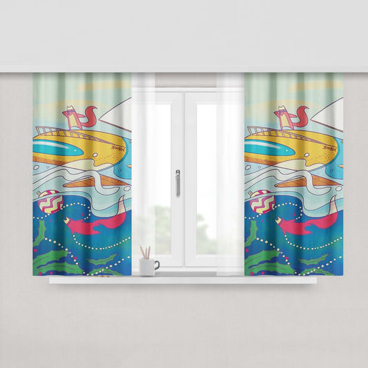 All 13 Reasons Why 2 Poster Peach Skin Window Curtains