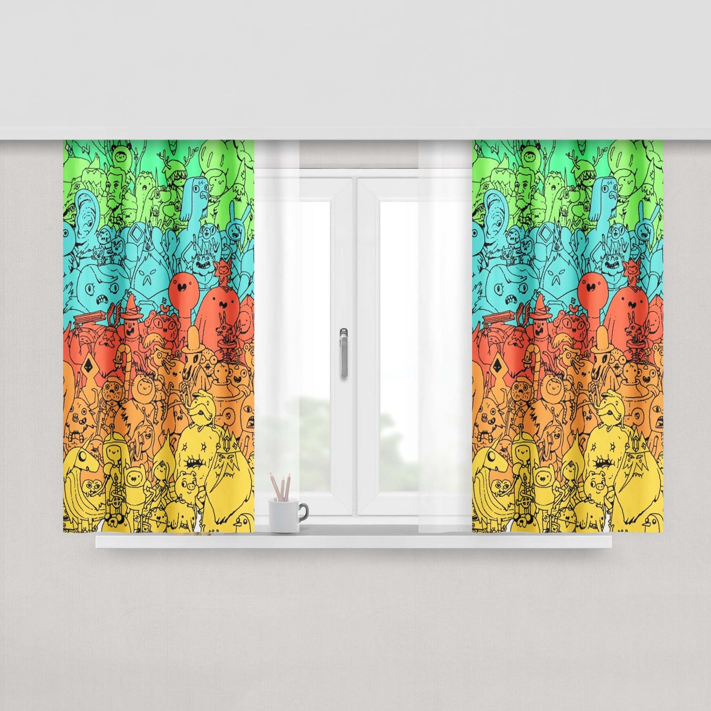 All Canadian Biosteel Basketball Game Peach Skin Window Curtains