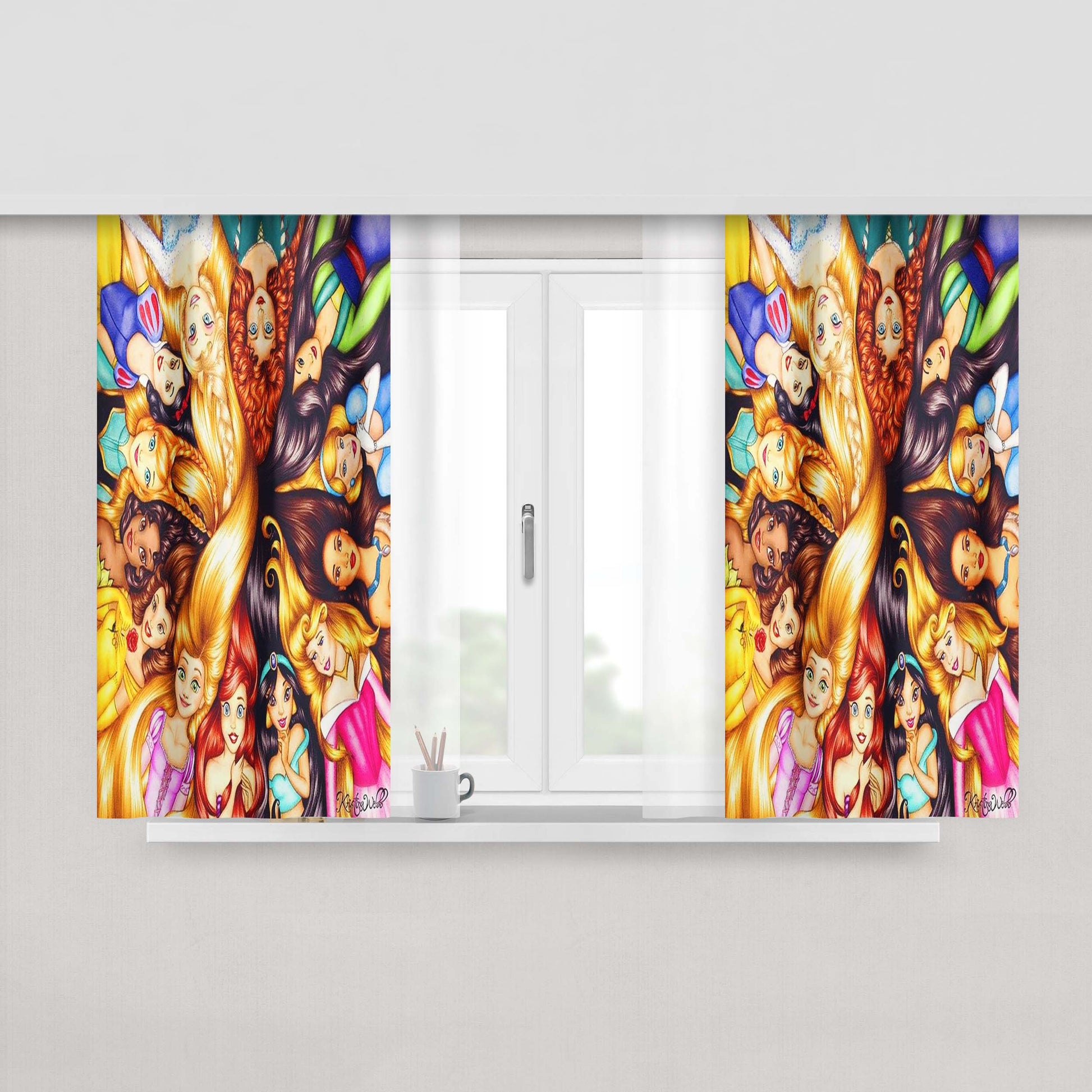 All Character Pokemon Peach Skin Window Curtains