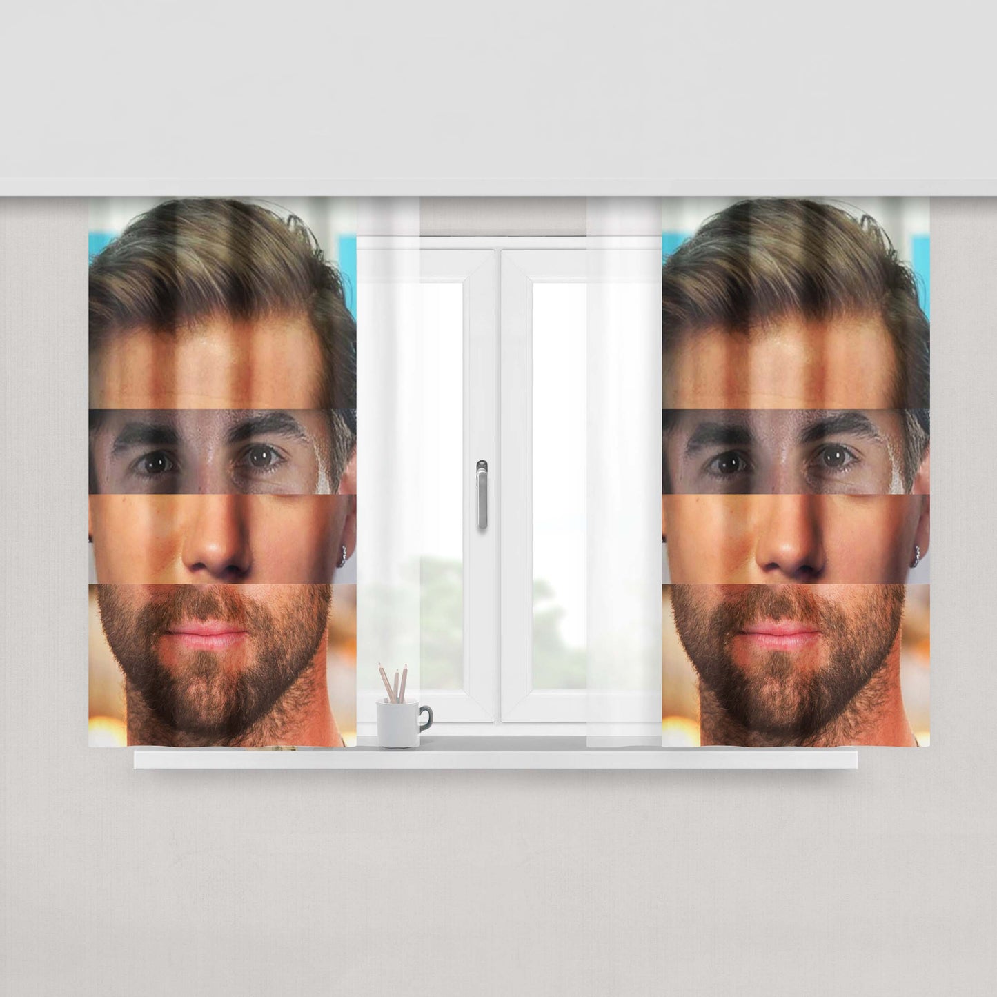 All Enemies From Doom Game Peach Skin Window Curtains
