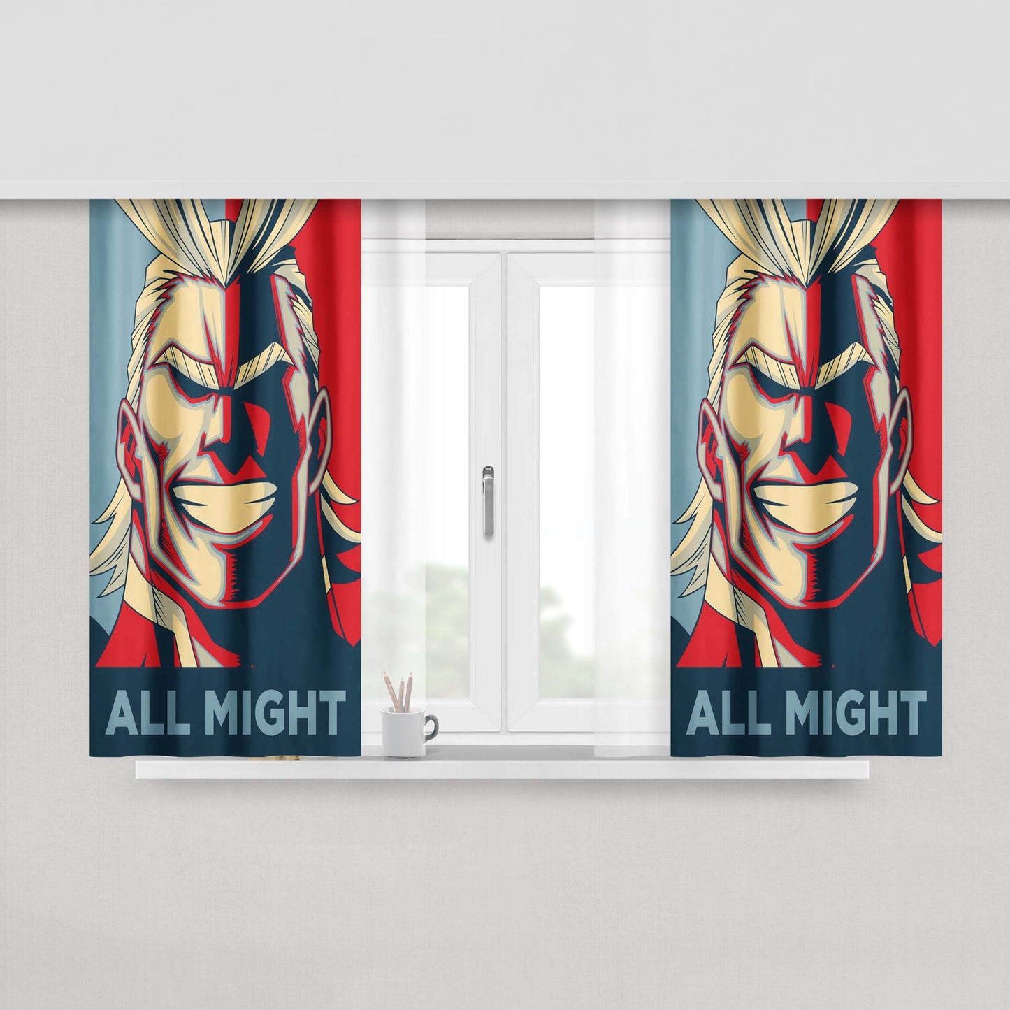 All Men Must Die Peach Skin Window Curtains