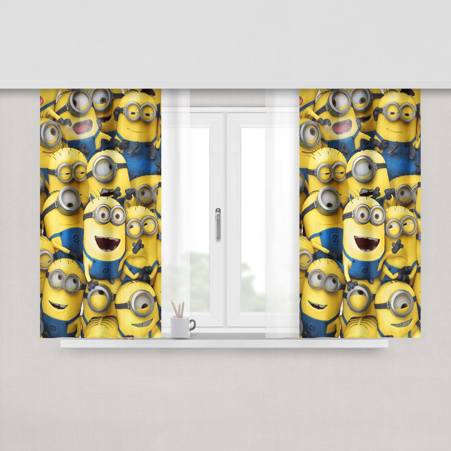 All Might X All For One Peach Skin Window Curtains