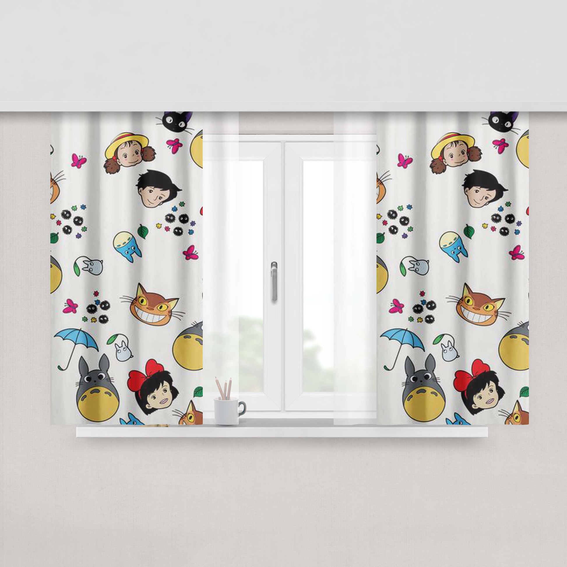 All Monster Are Human Peach Skin Window Curtains