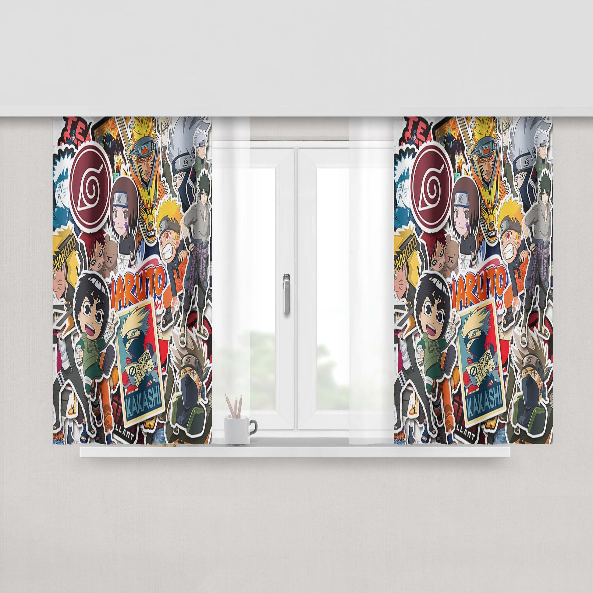 All Naruto'S Hokage Peach Skin Window Curtains