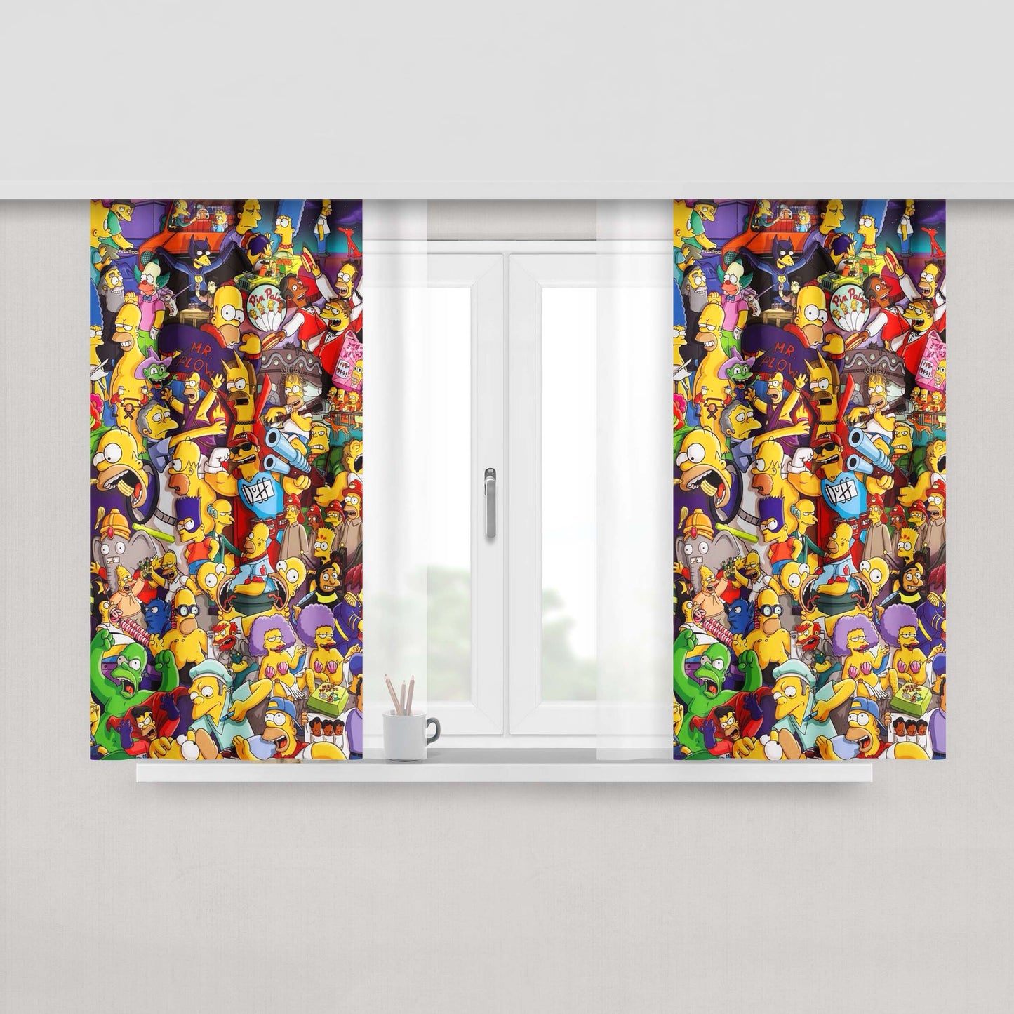 All Scooby Doo Villains And Shaggy Peach Skin Window Curtains