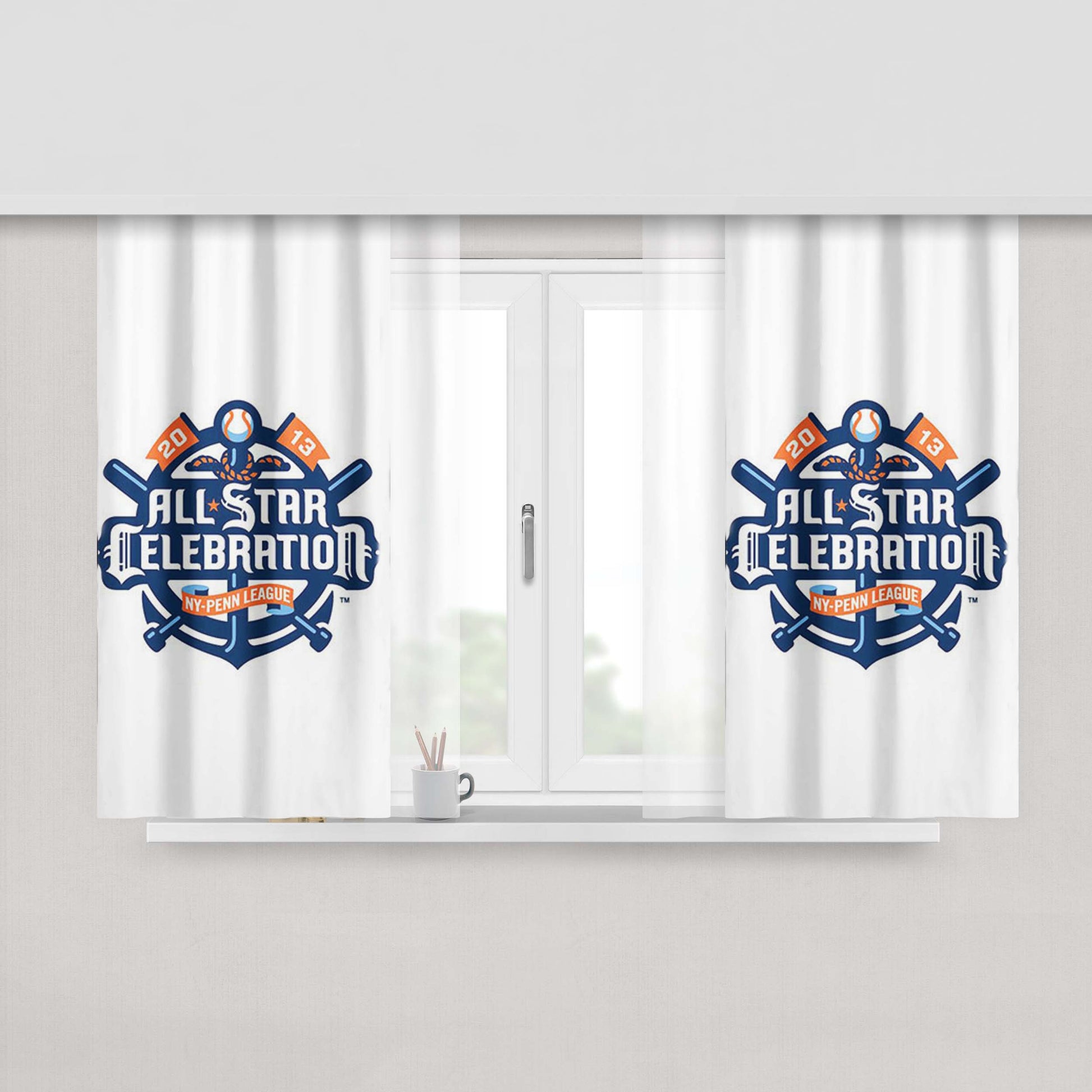 All Sport Cars Logo Peach Skin Window Curtains
