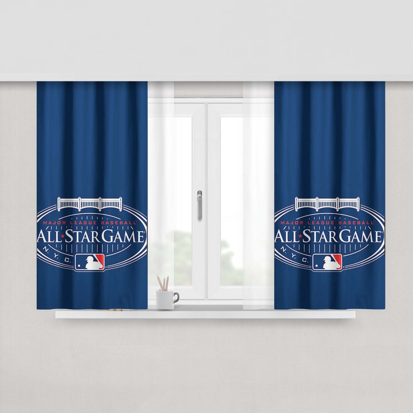 All Star Game 7 Peach Skin Window Curtains