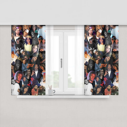 All Star Jam Session Peach Skin Window Curtains