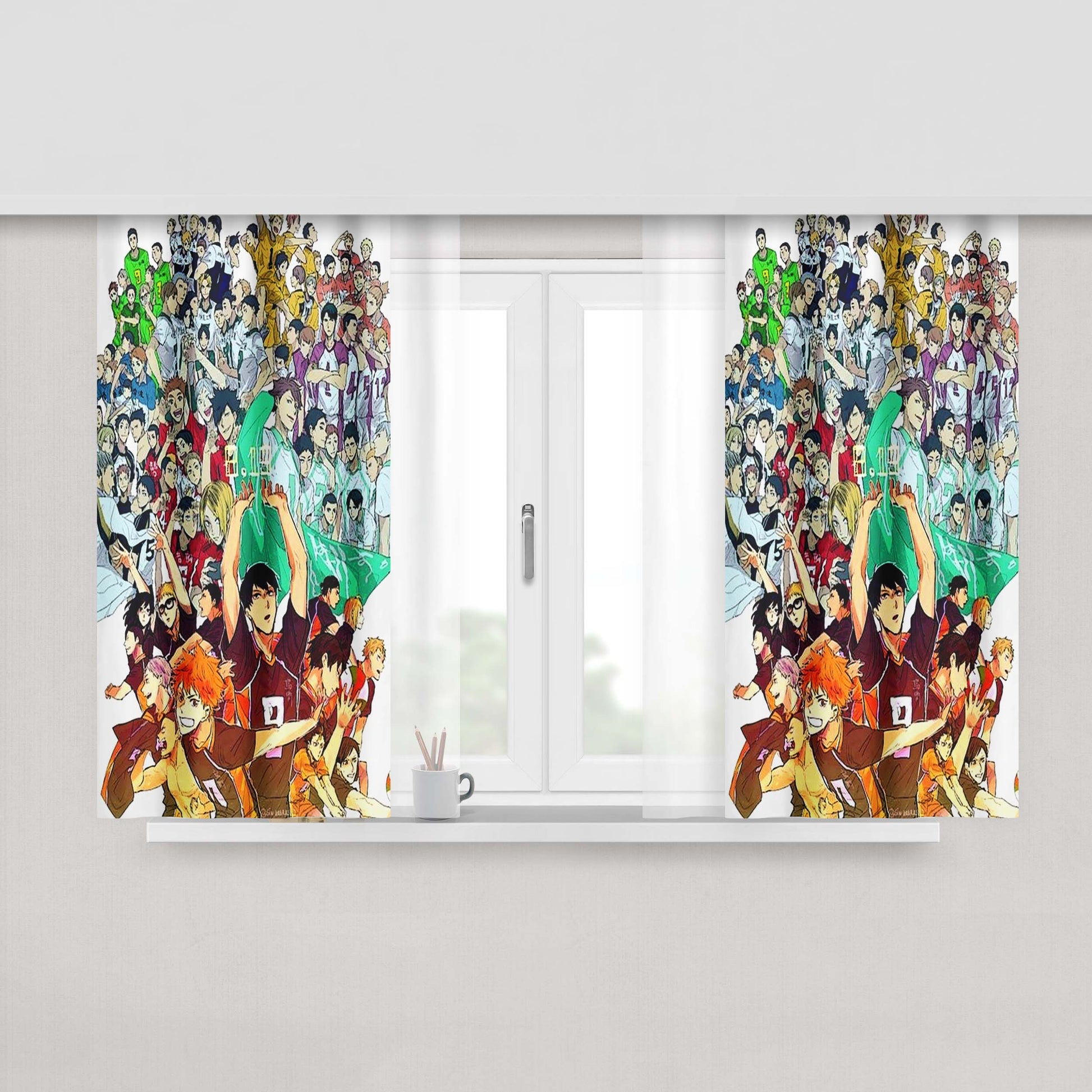 All The Nice Girls Love A Sailor Peach Skin Window Curtains