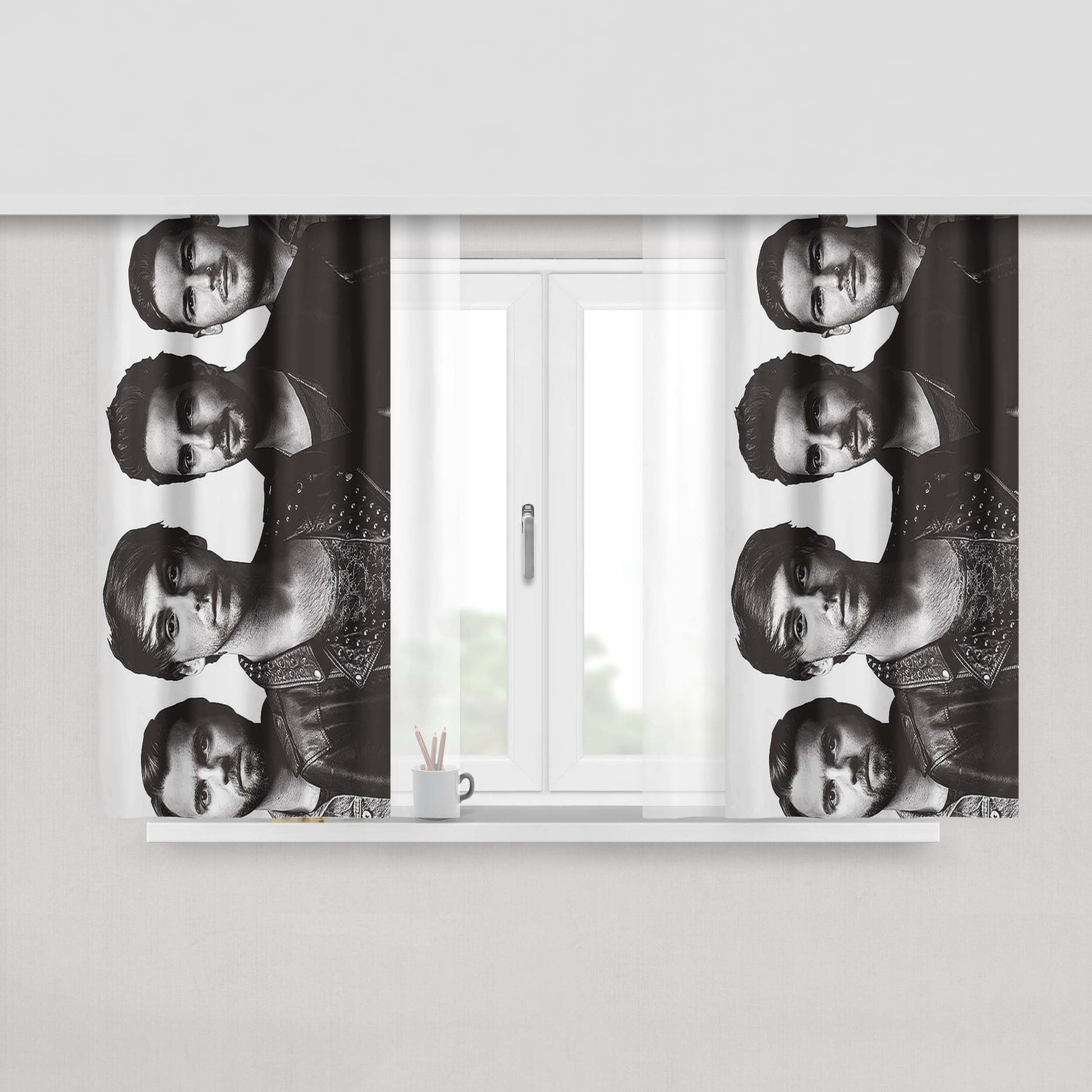 All Time Low Young Renegades Octopus Peach Skin Window Curtains
