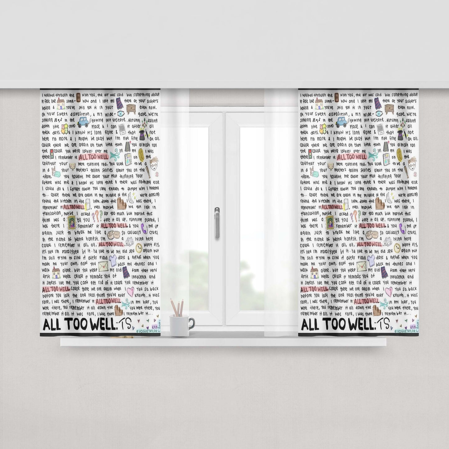 All Together Now Peach Skin Window Curtains