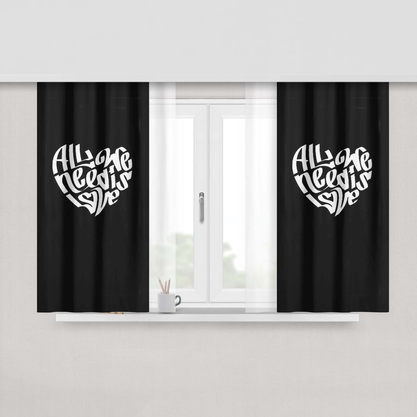 All Too Well Lyric Peach Skin Window Curtains