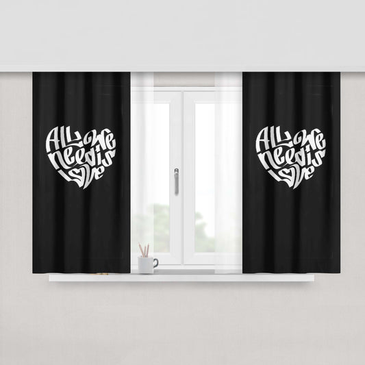 All Too Well Lyric Peach Skin Window Curtains
