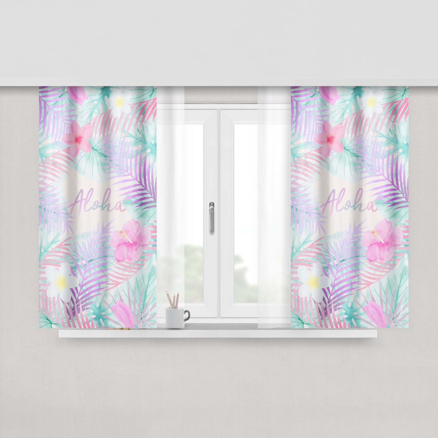 Aloha Fondo De Pantalla Peach Skin Window Curtains