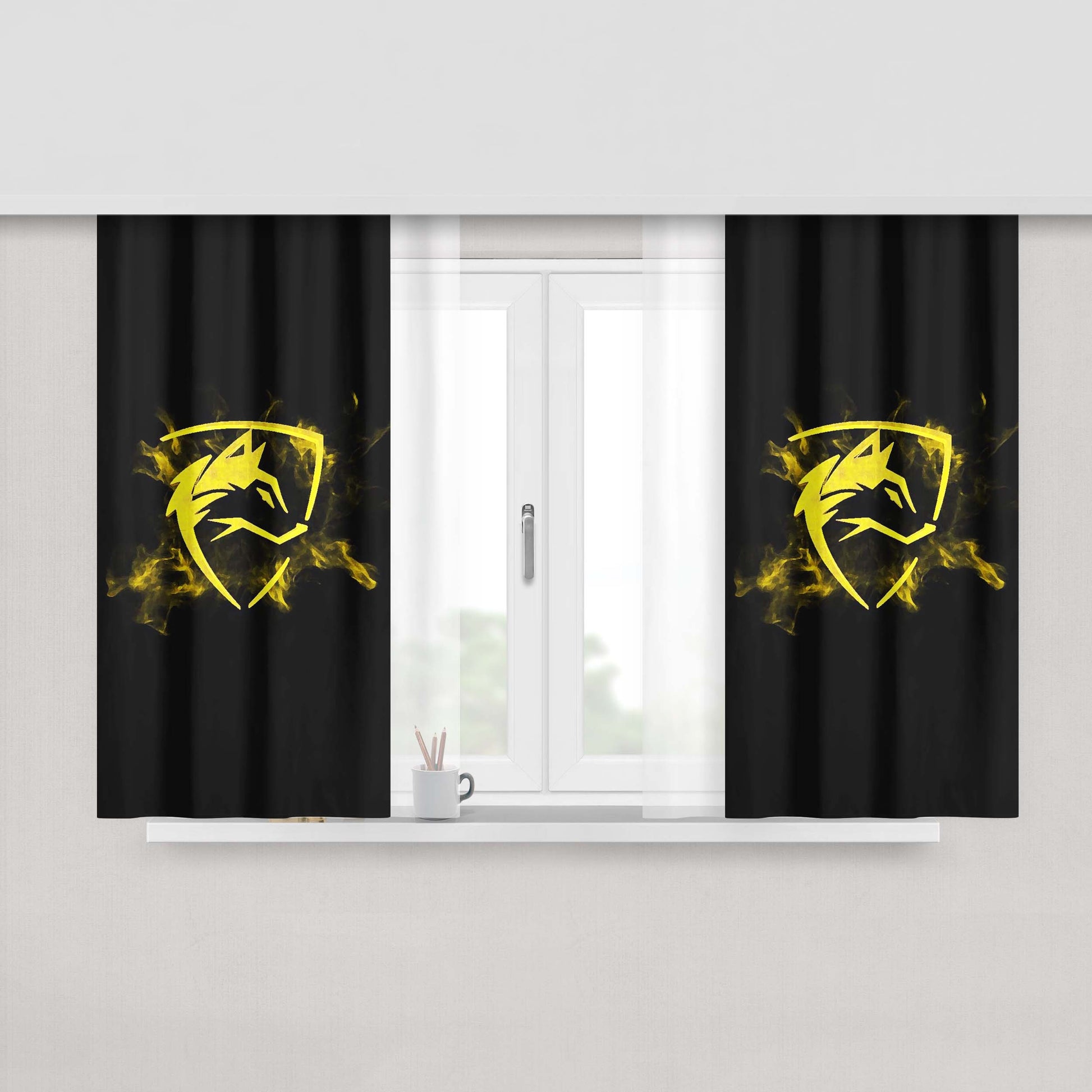 Alpha Onimusha Mobile Legend Peach Skin Window Curtains