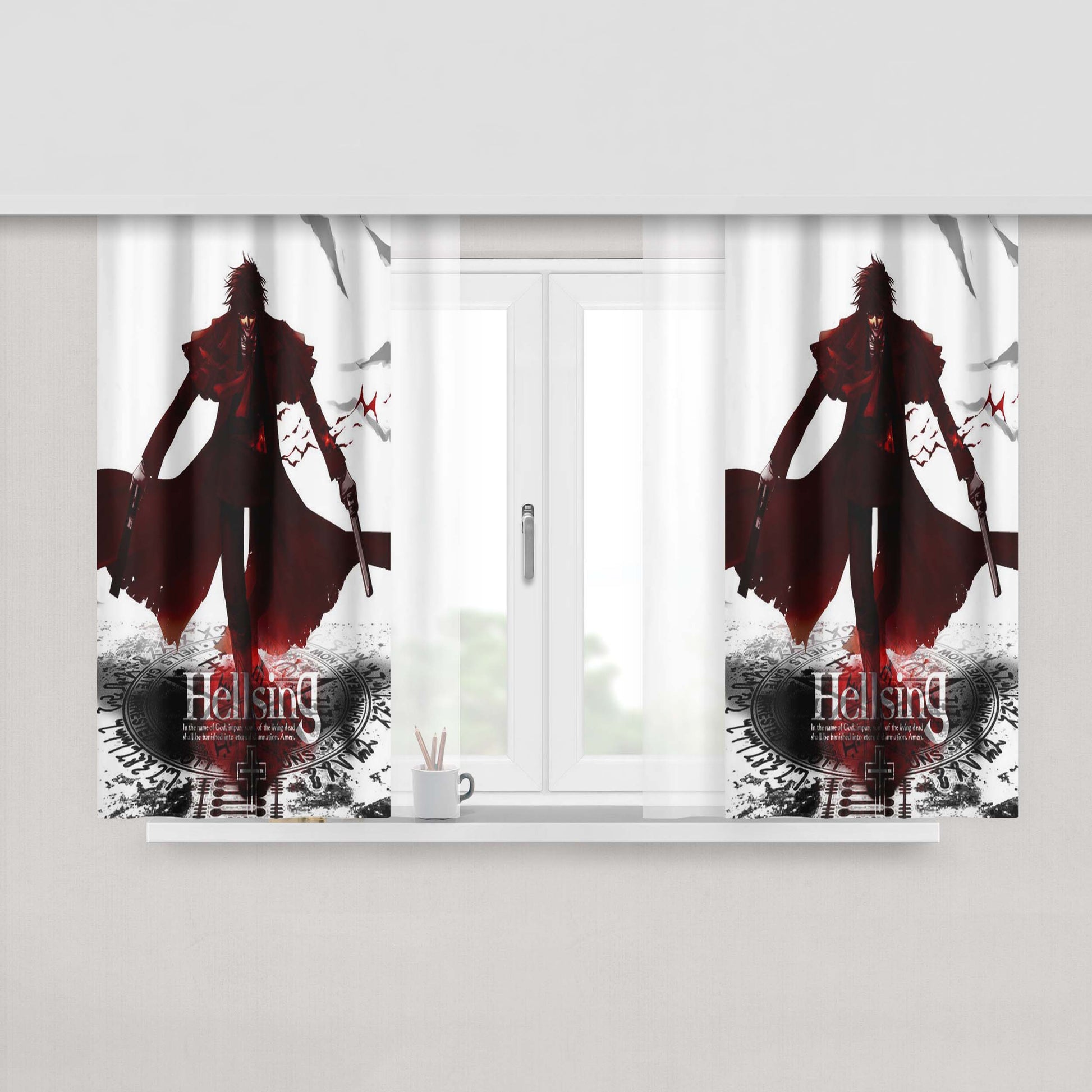 Alucard Hellsing Ulti Peach Skin Window Curtains