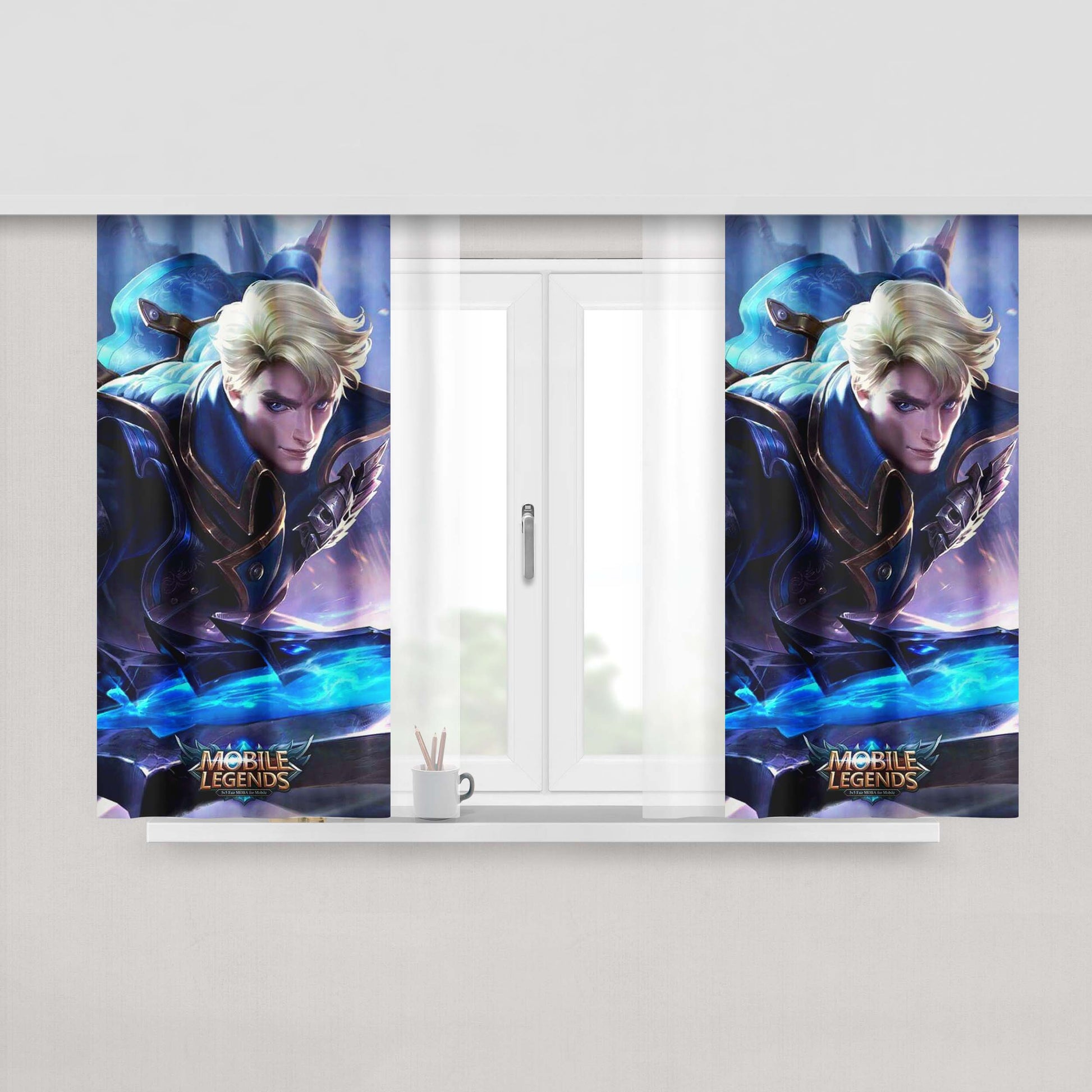 Alucard Mobile Legend Peach Skin Window Curtains