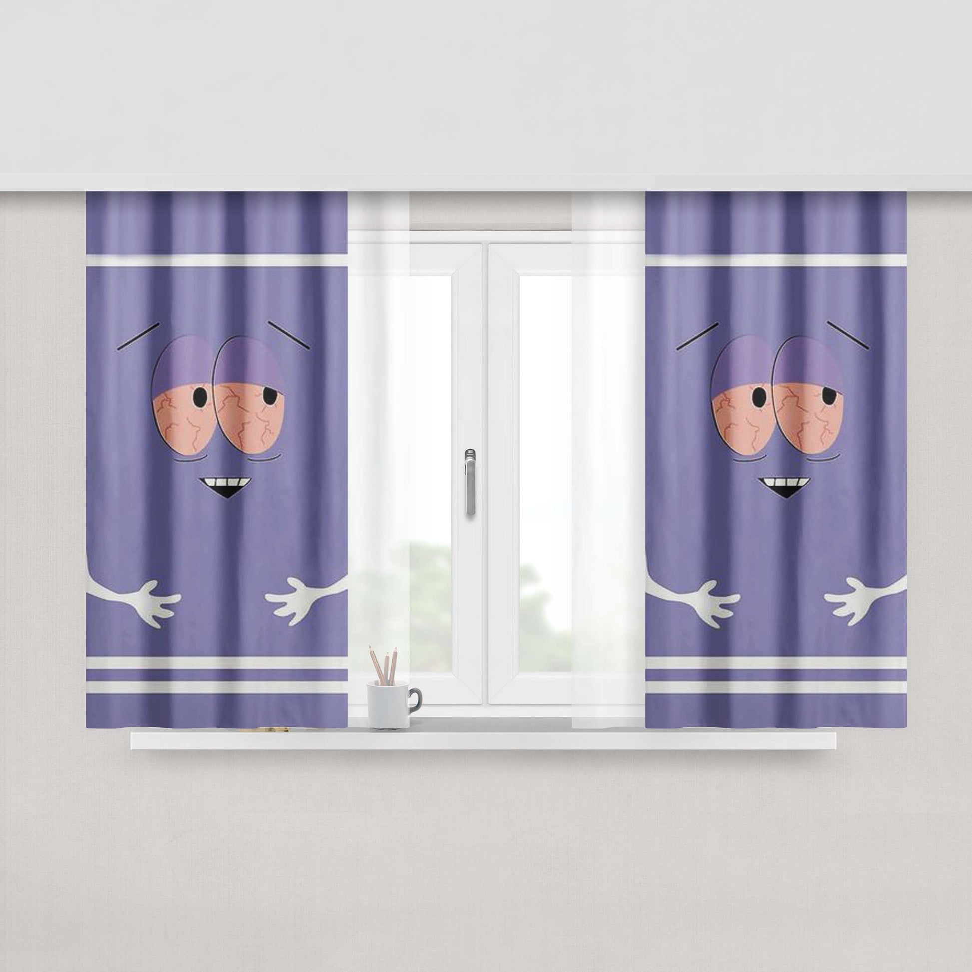 Always Look On The Bright Side Peach Skin Window Curtains
