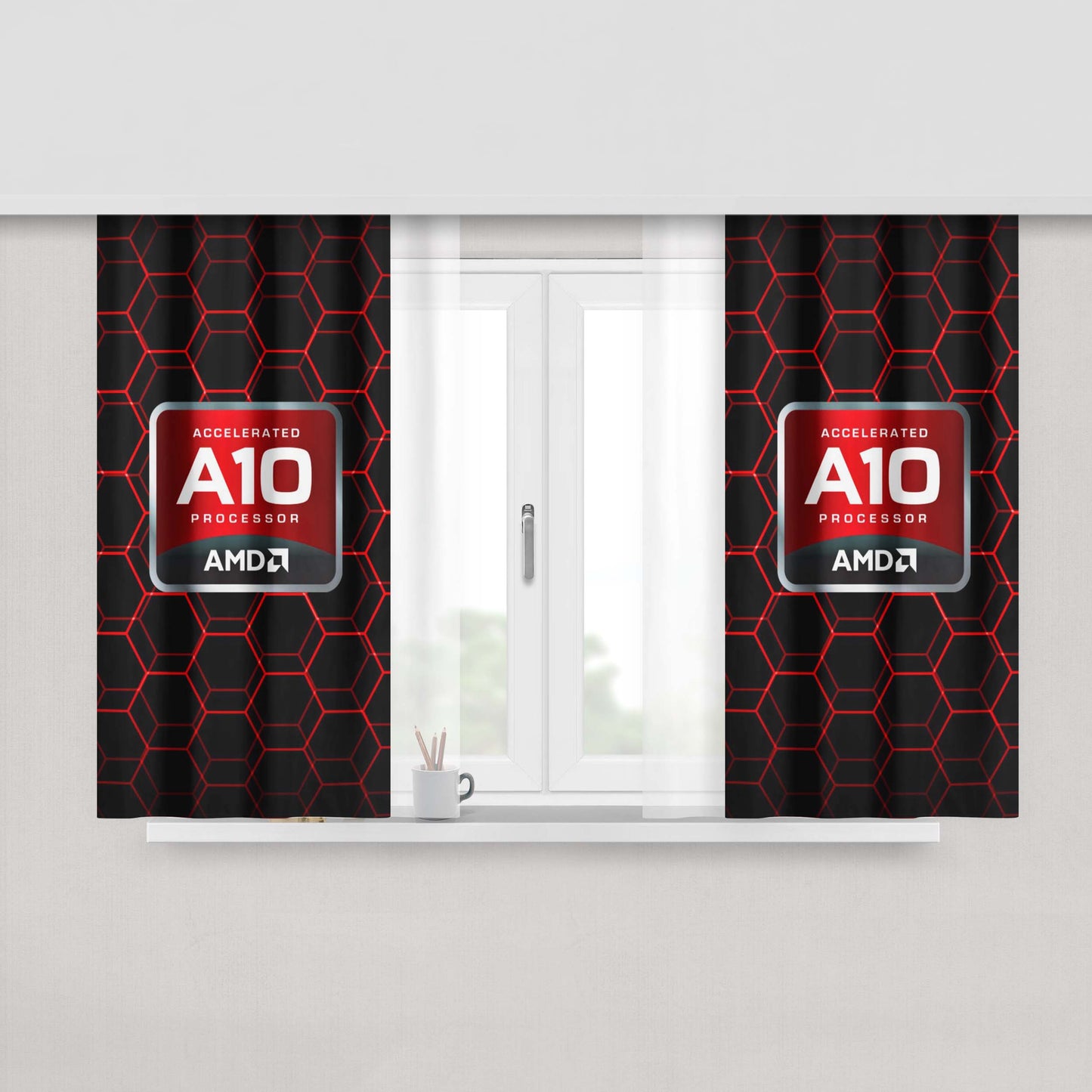 Amca Peach Skin Window Curtains