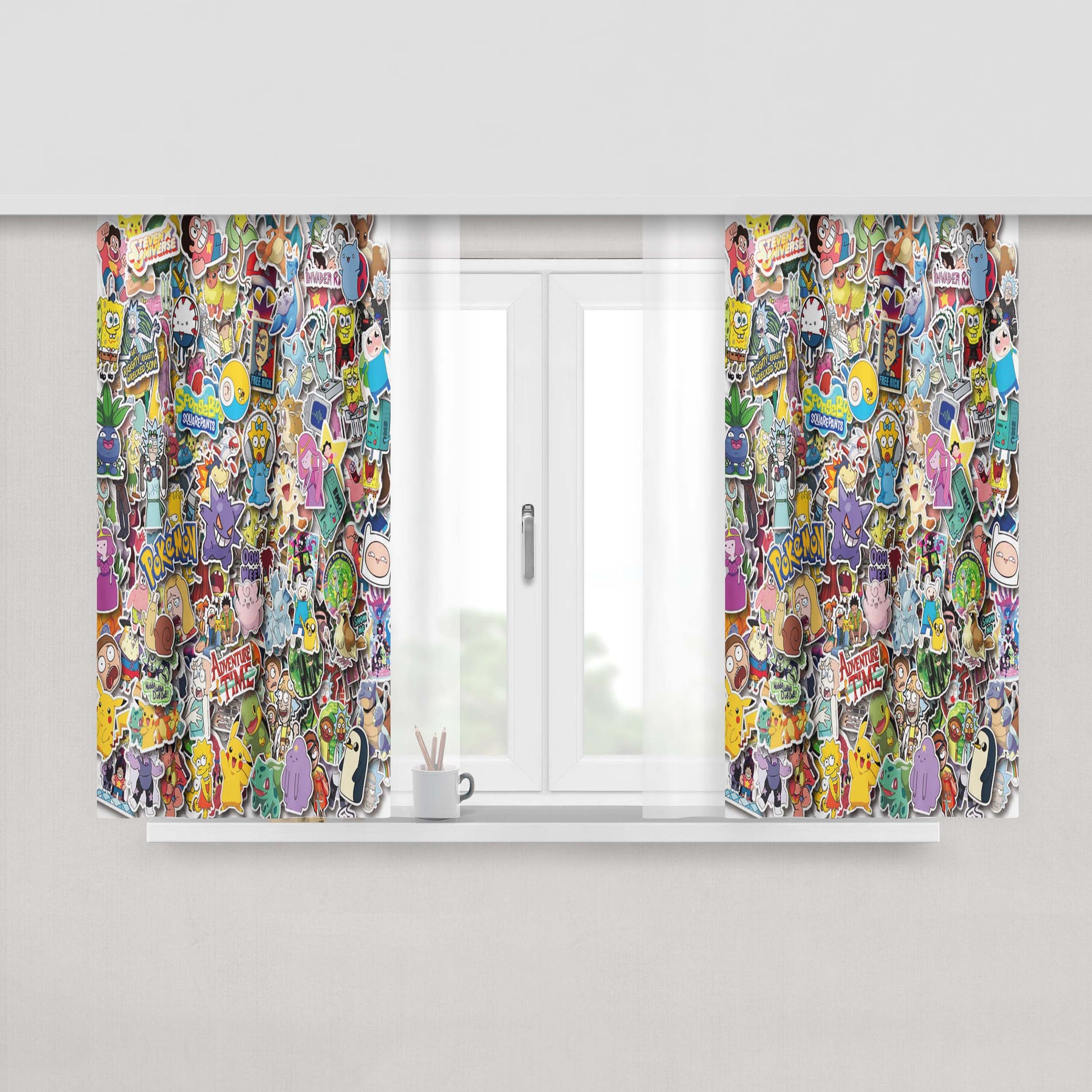 America 90'S Snack Hubba Bubba Bubble Tape Peach Skin Window Curtains