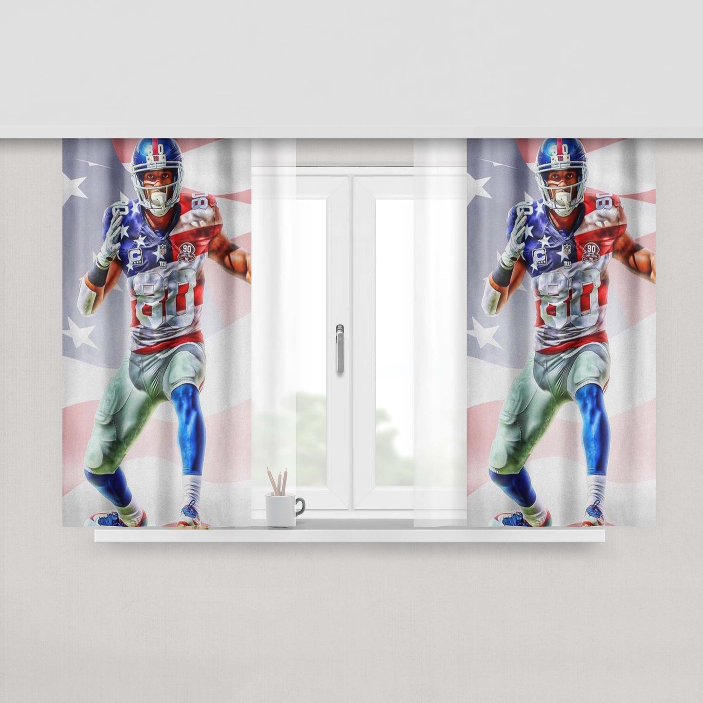 America Team Peach Skin Window Curtains
