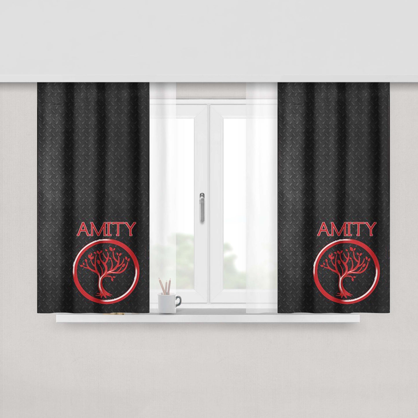 Amity Affliction Wallpaper I Held Death Hand Peach Skin Window Curtains