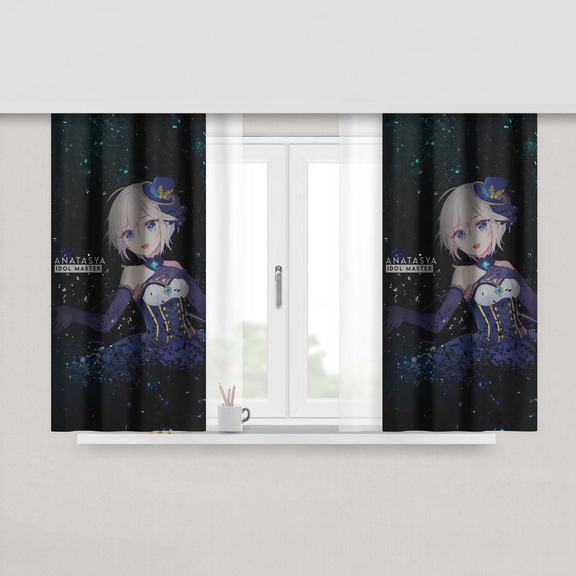 Anarchy Symbol Peach Skin Window Curtains