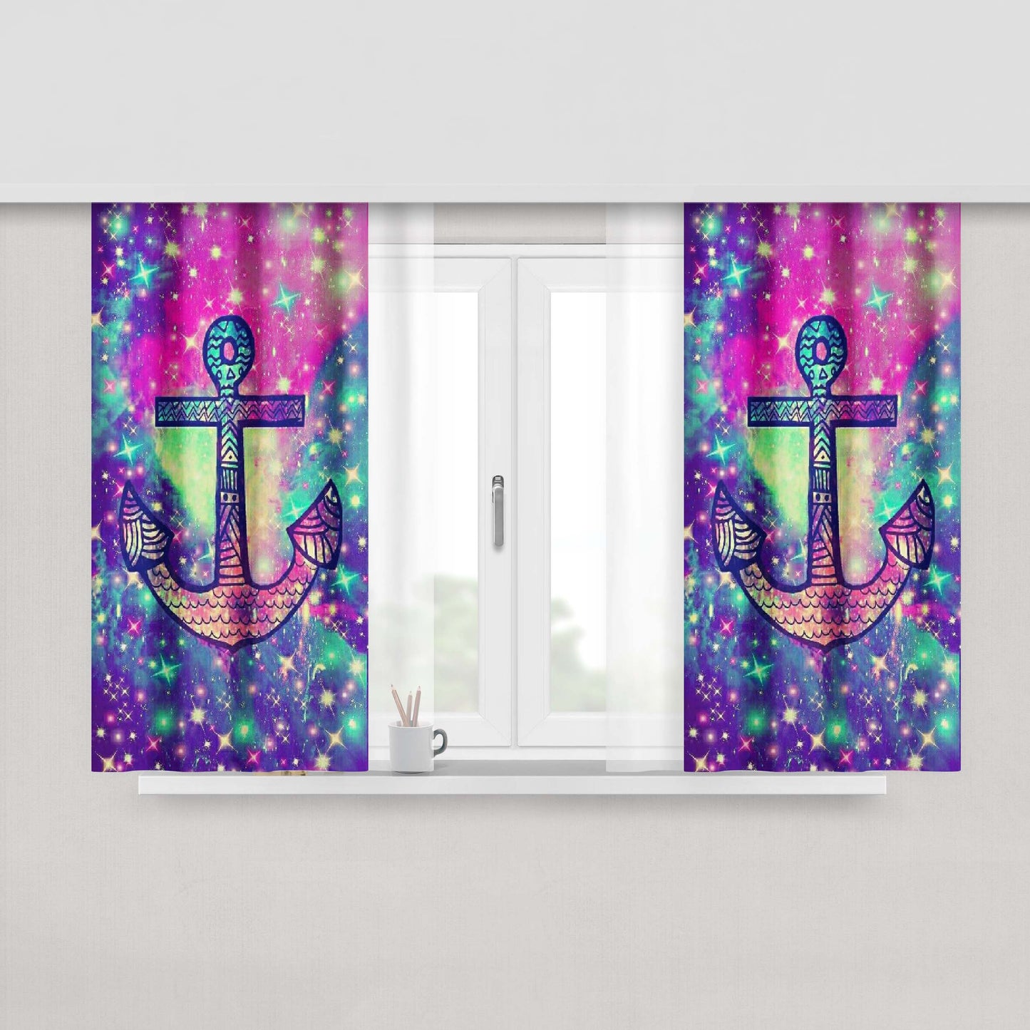 Anatomy Park Peach Skin Window Curtains