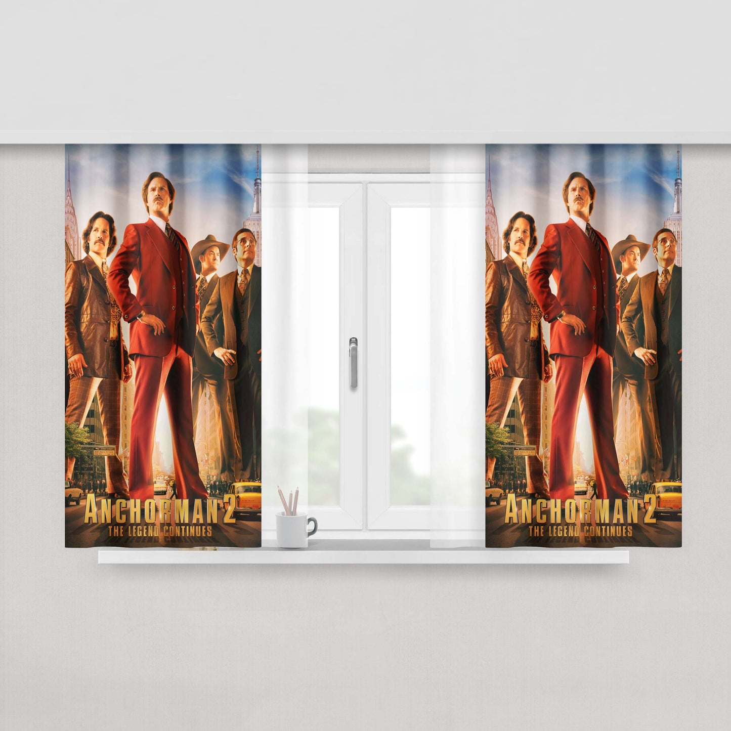 Anchorman Classy Peach Skin Window Curtains