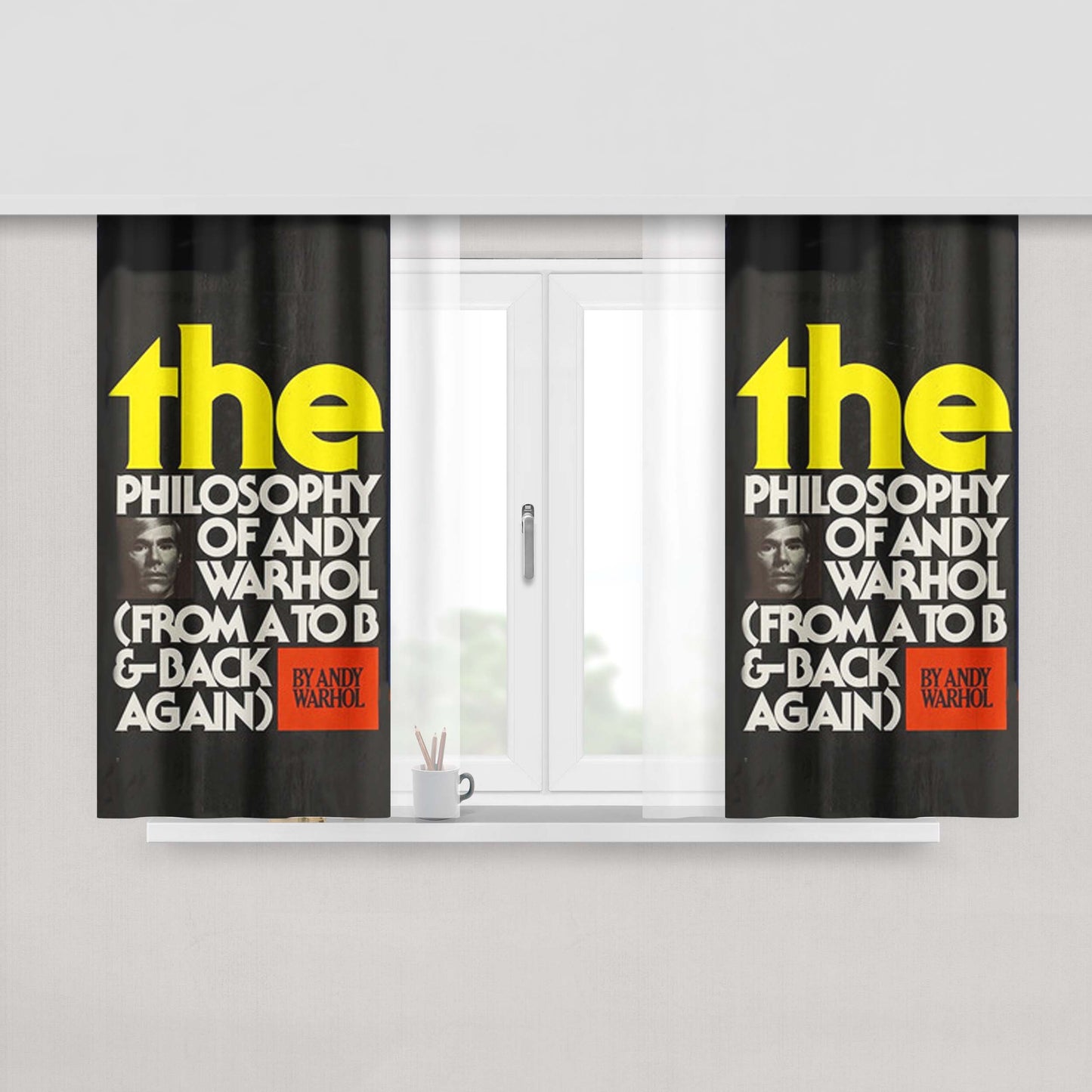 And The Gunslinger Followed Peach Skin Window Curtains
