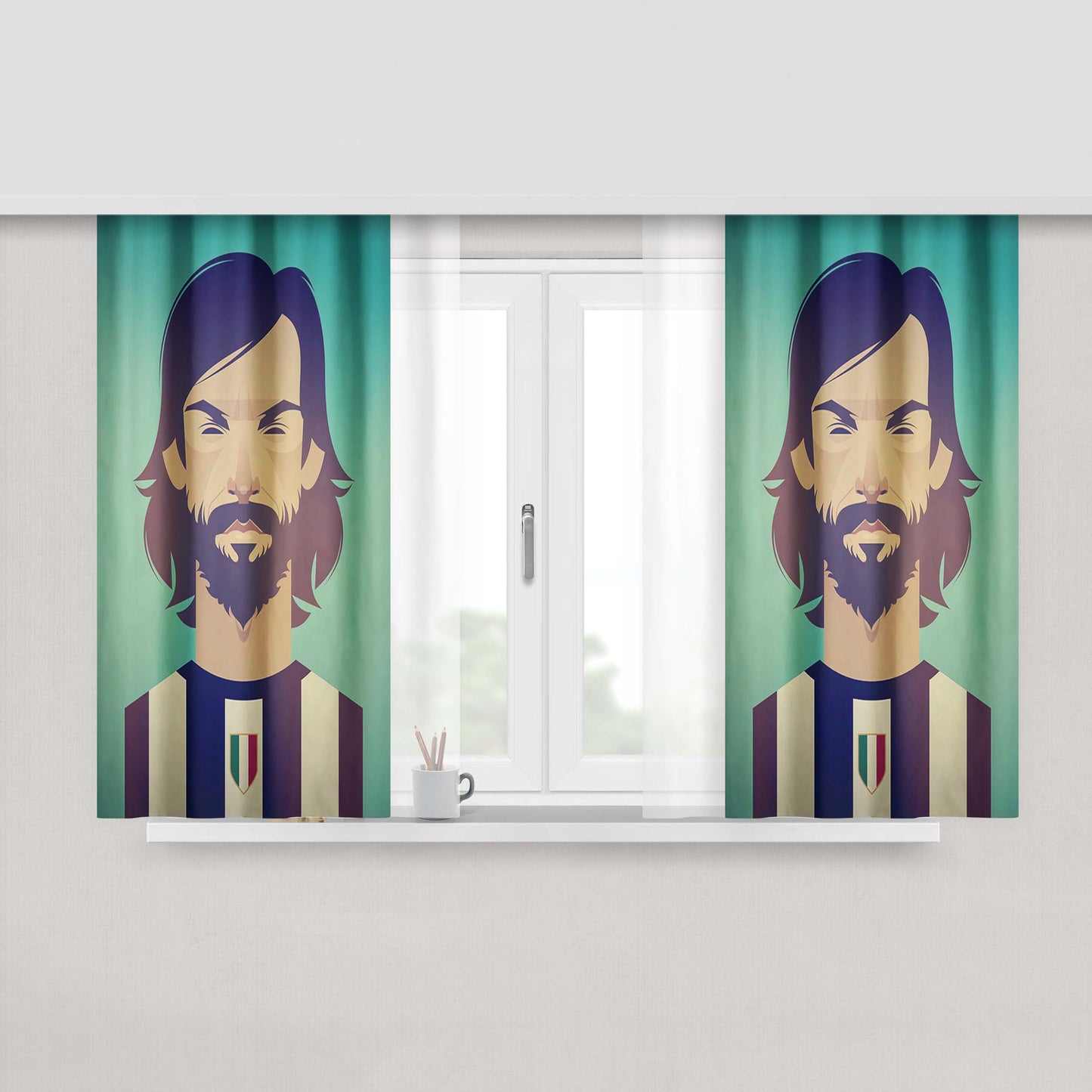 Andi Warhol Peach Skin Window Curtains