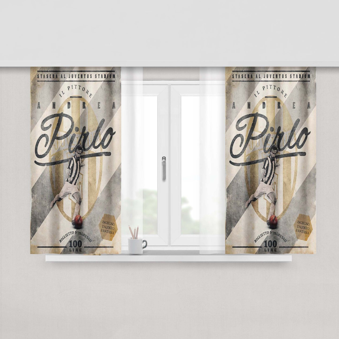Andrea Dovizioso Peach Skin Window Curtains