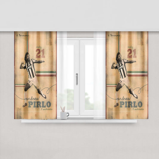 Andrea Pirlo Il Pittore Peach Skin Window Curtains