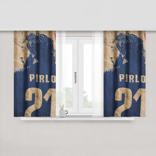 Andrea Pirlo Juvemtus Peach Skin Window Curtains
