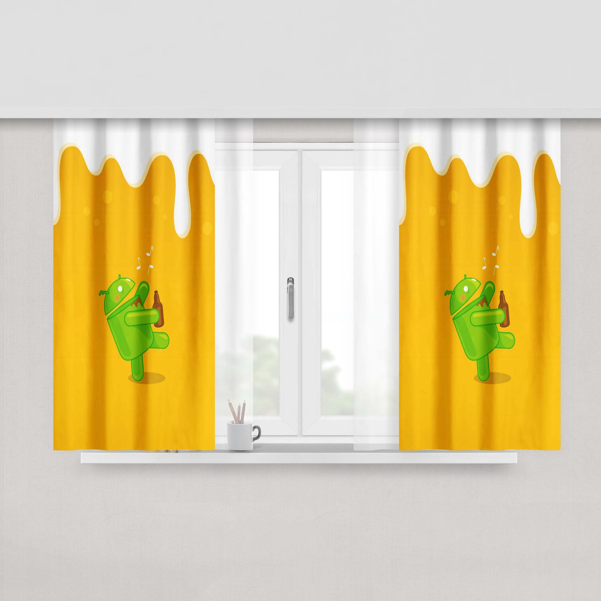 Android- Peach Skin Window Curtains