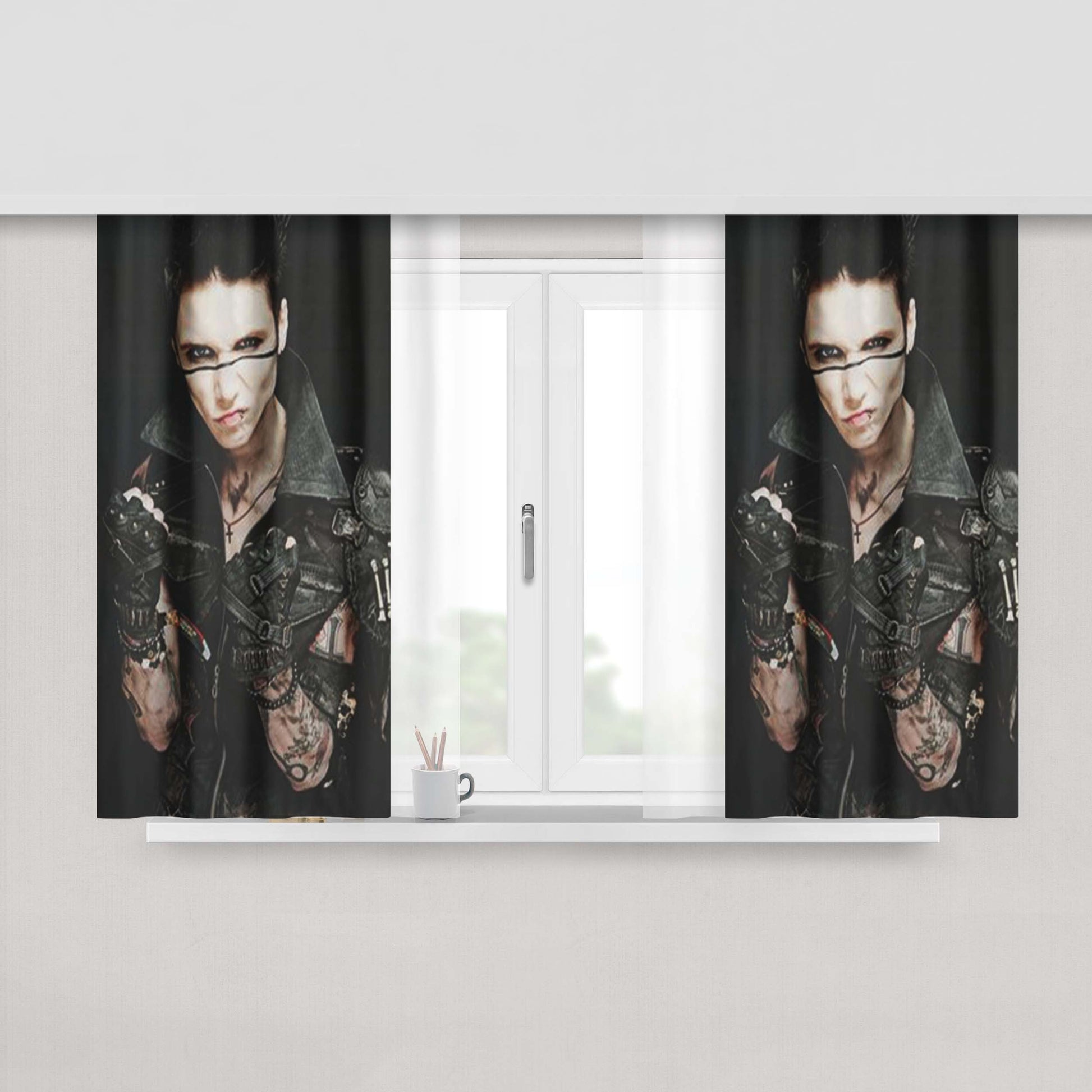 Andy Bathgate New York Rangers Peach Skin Window Curtains