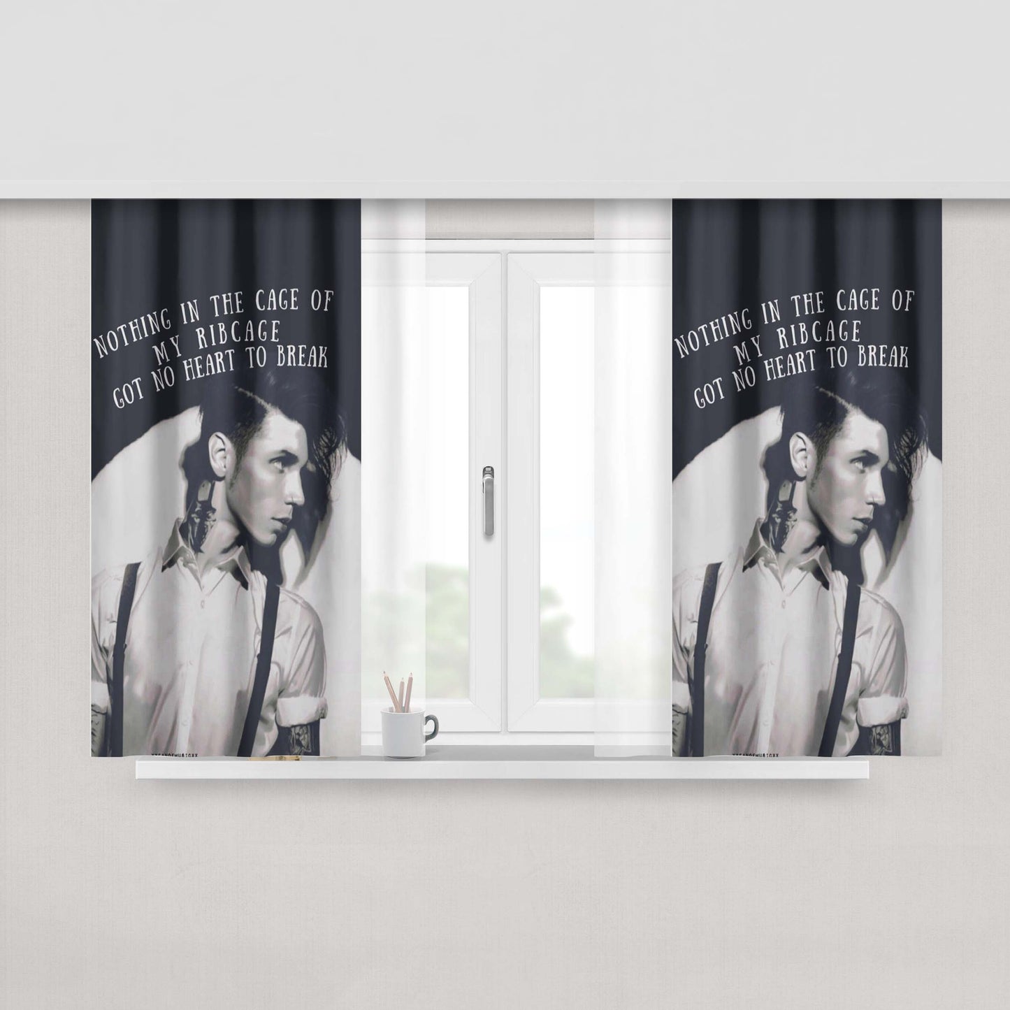 Andy Biersack Performance Peach Skin Window Curtains