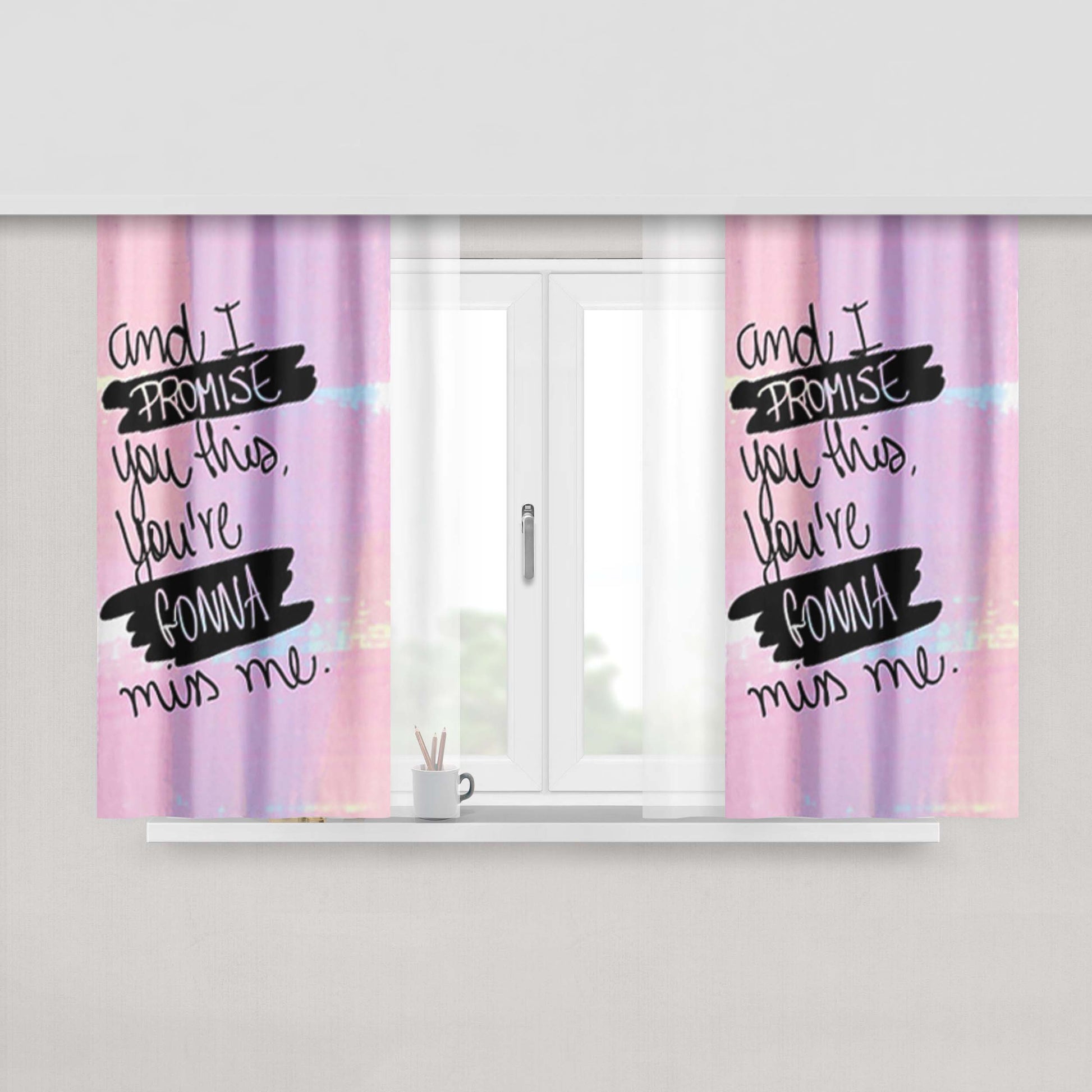 Andy Grammer Band Peach Skin Window Curtains