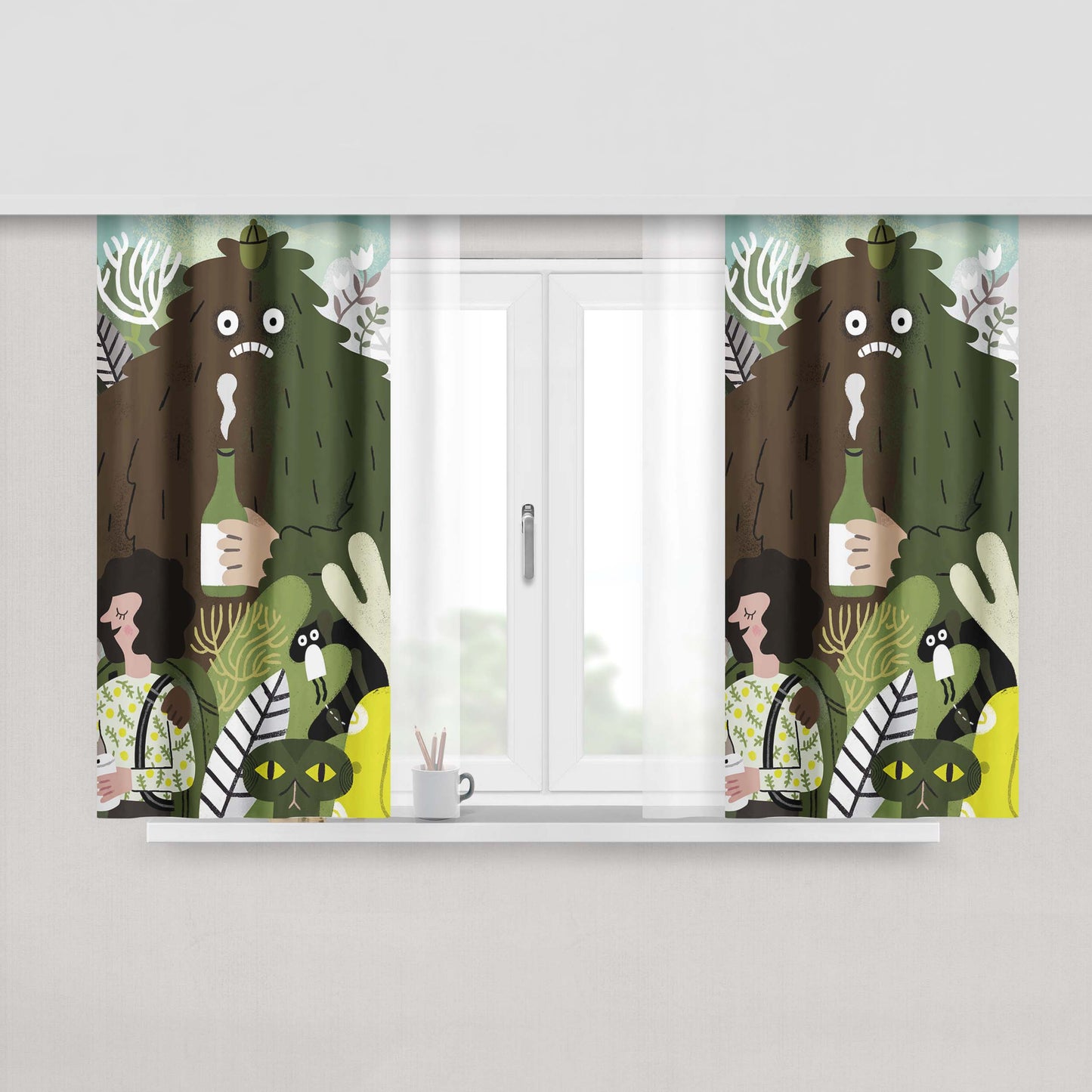 Andy Griffith Tv Show Mayberry Police Department Peach Skin Window Curtains