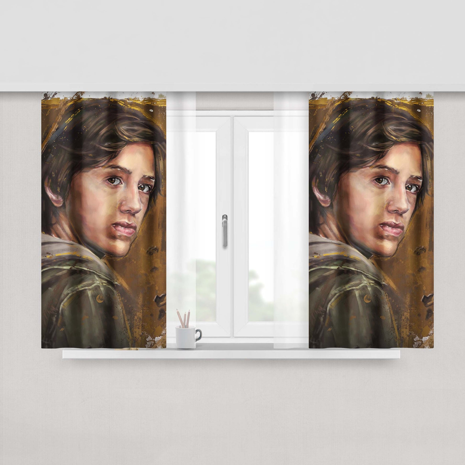 Andy Sixx Black Veil Brides Peach Skin Window Curtains