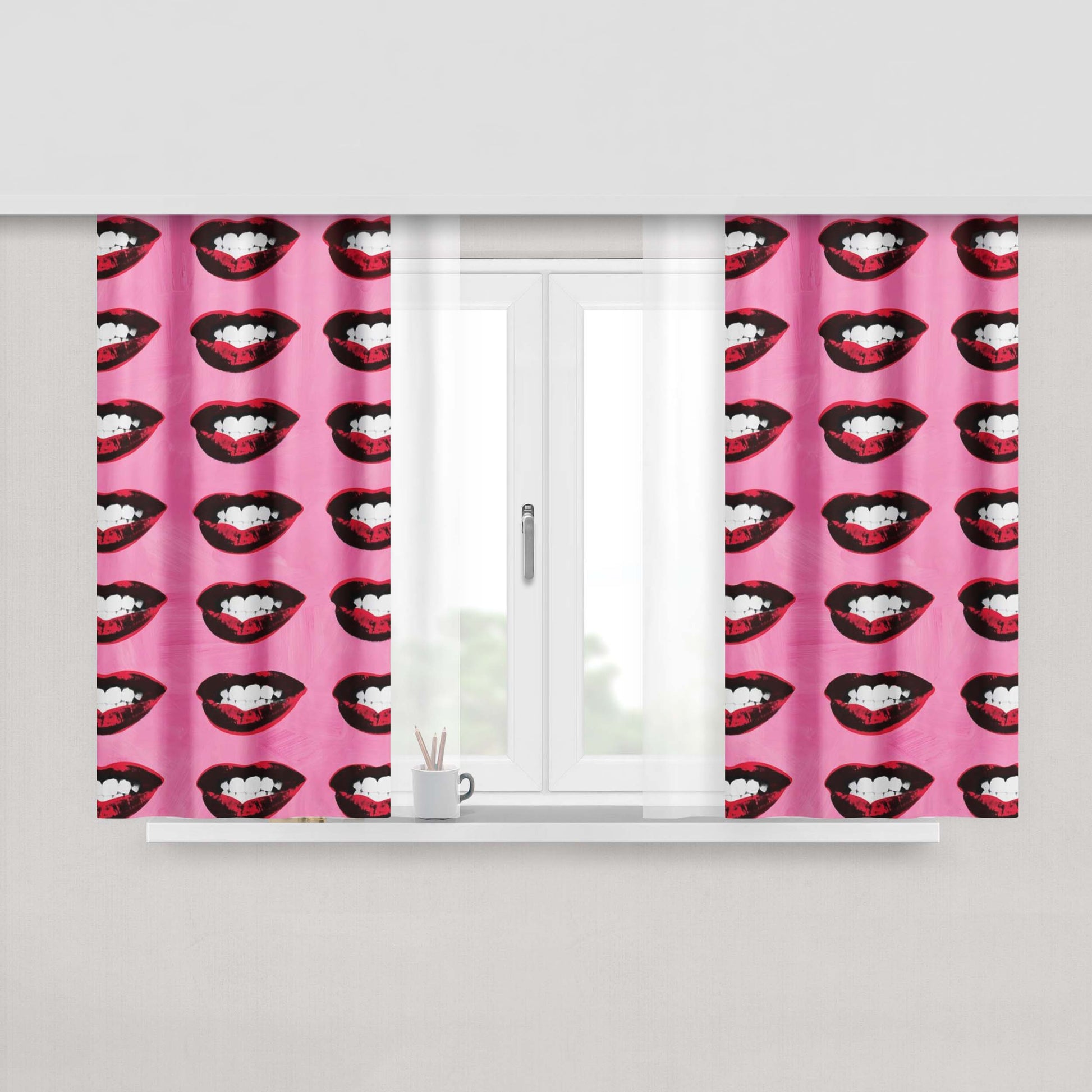 Andy Warhol Design Peach Skin Window Curtains