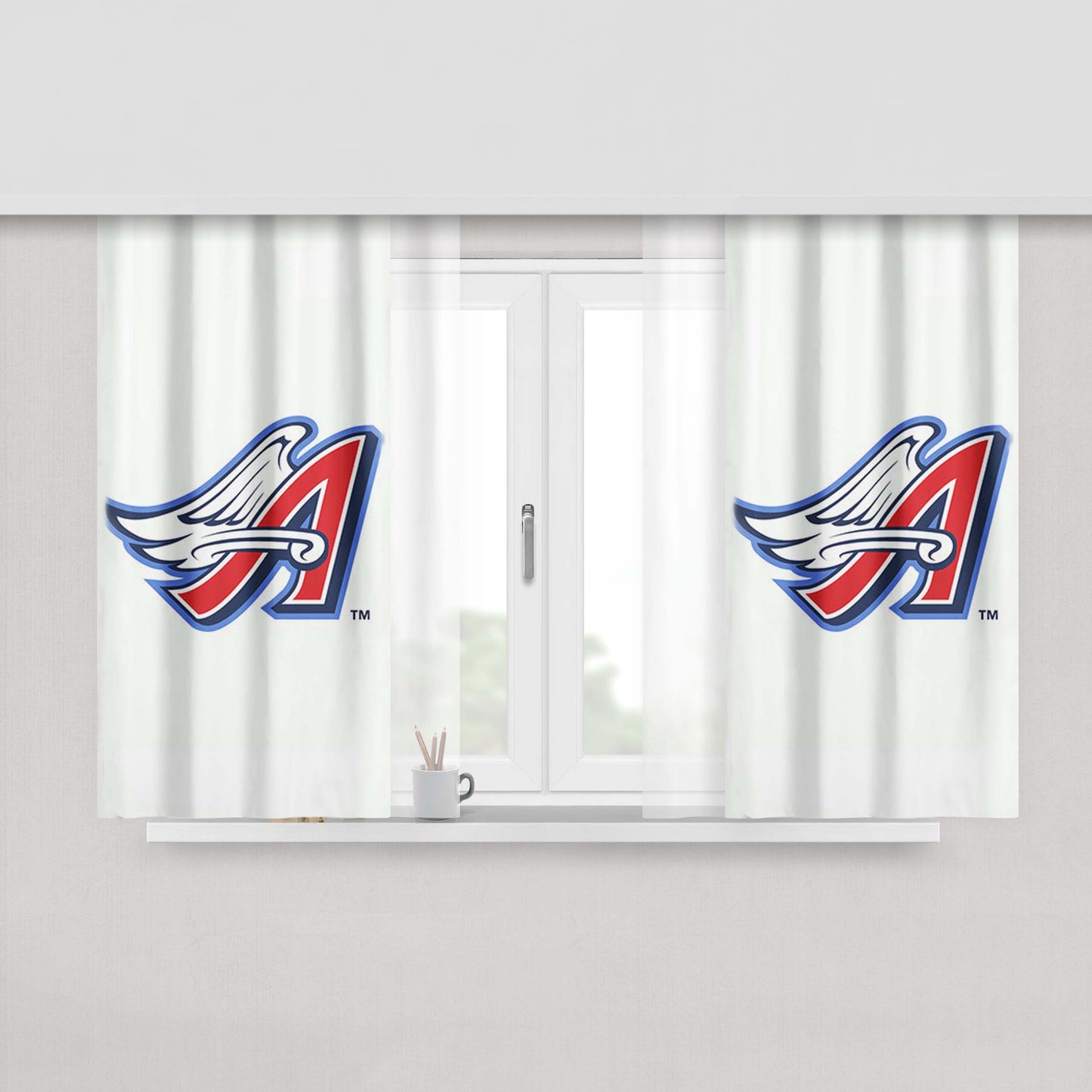 Andy Warhol Lips Peach Skin Window Curtains