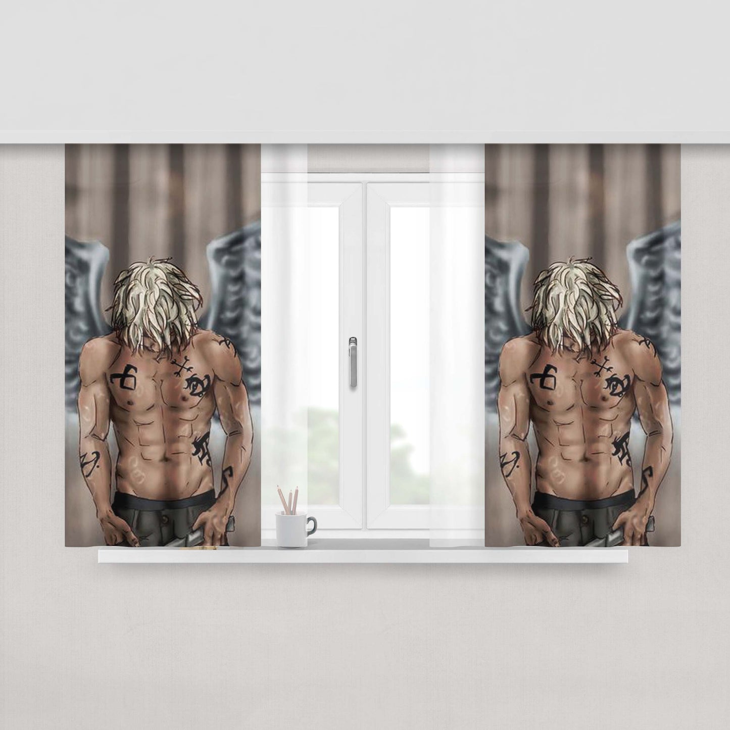Angel And Airwaves Earth Peach Skin Window Curtains