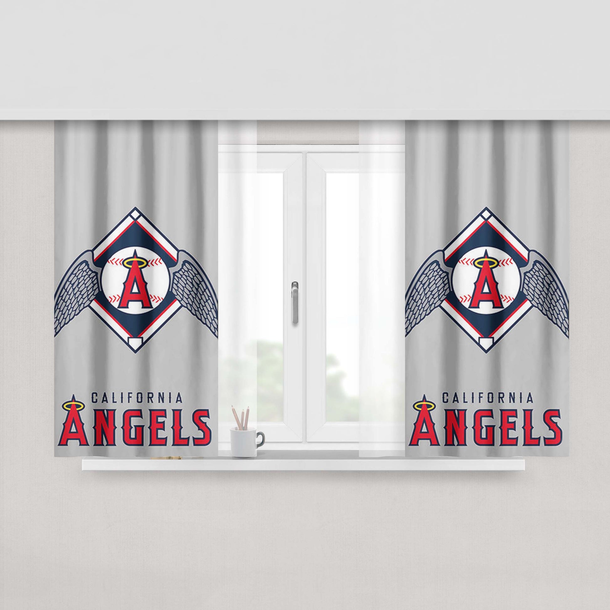 Angels Art Peach Skin Window Curtains