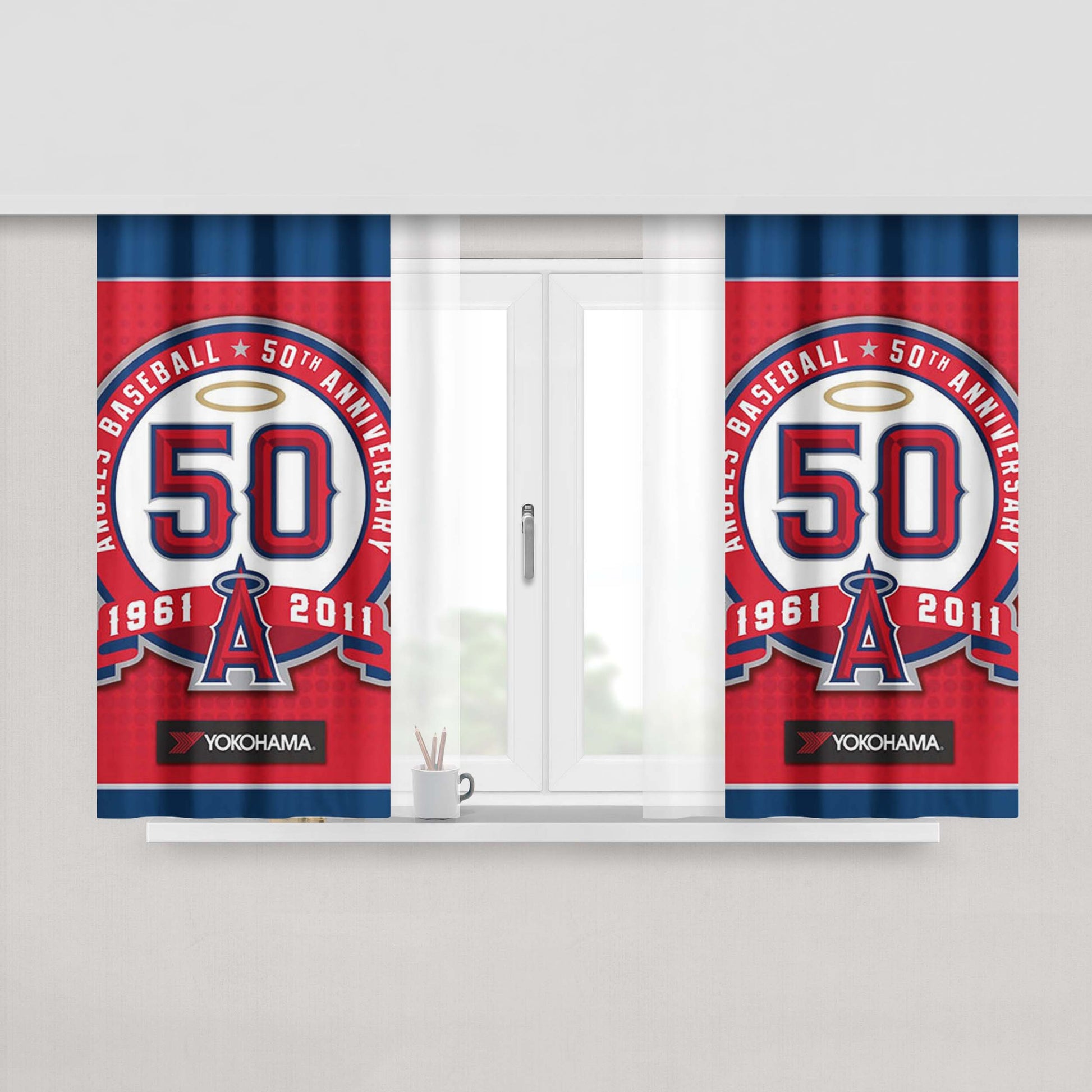 Angels Warrior Peach Skin Window Curtains