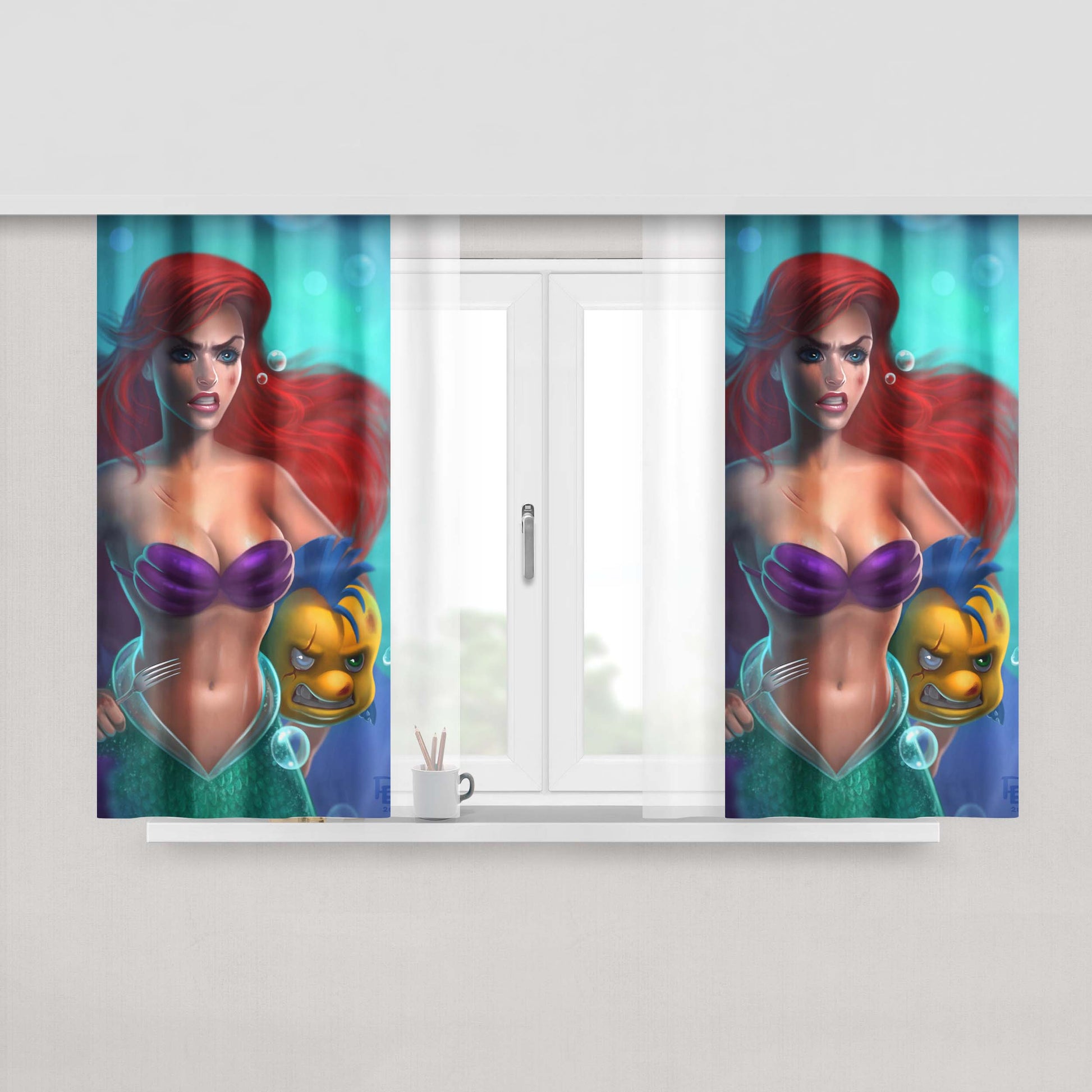 Anger Peach Skin Window Curtains