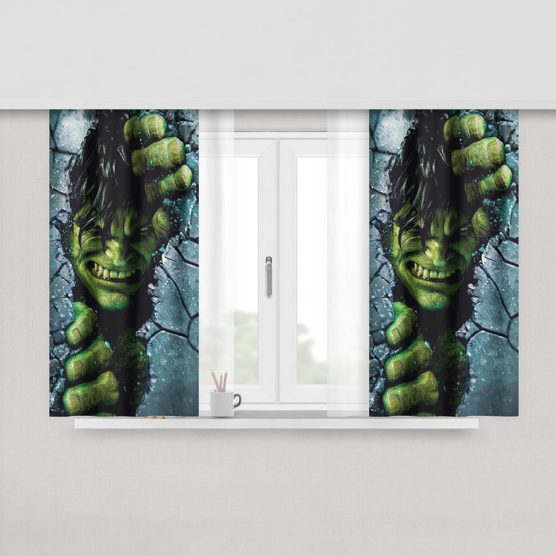 Angry Helga Pink Nickelodeon Peach Skin Window Curtains