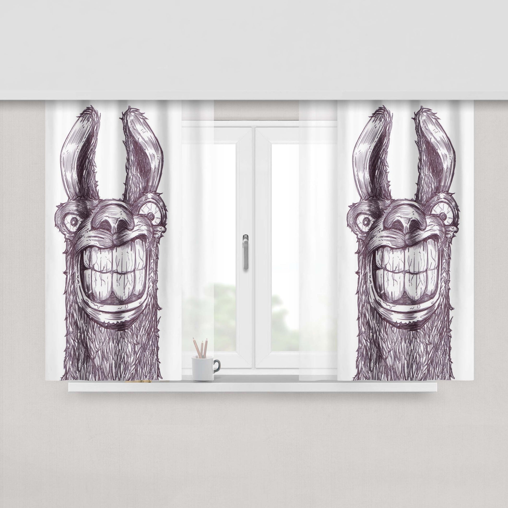 Angry Hulk Peach Skin Window Curtains